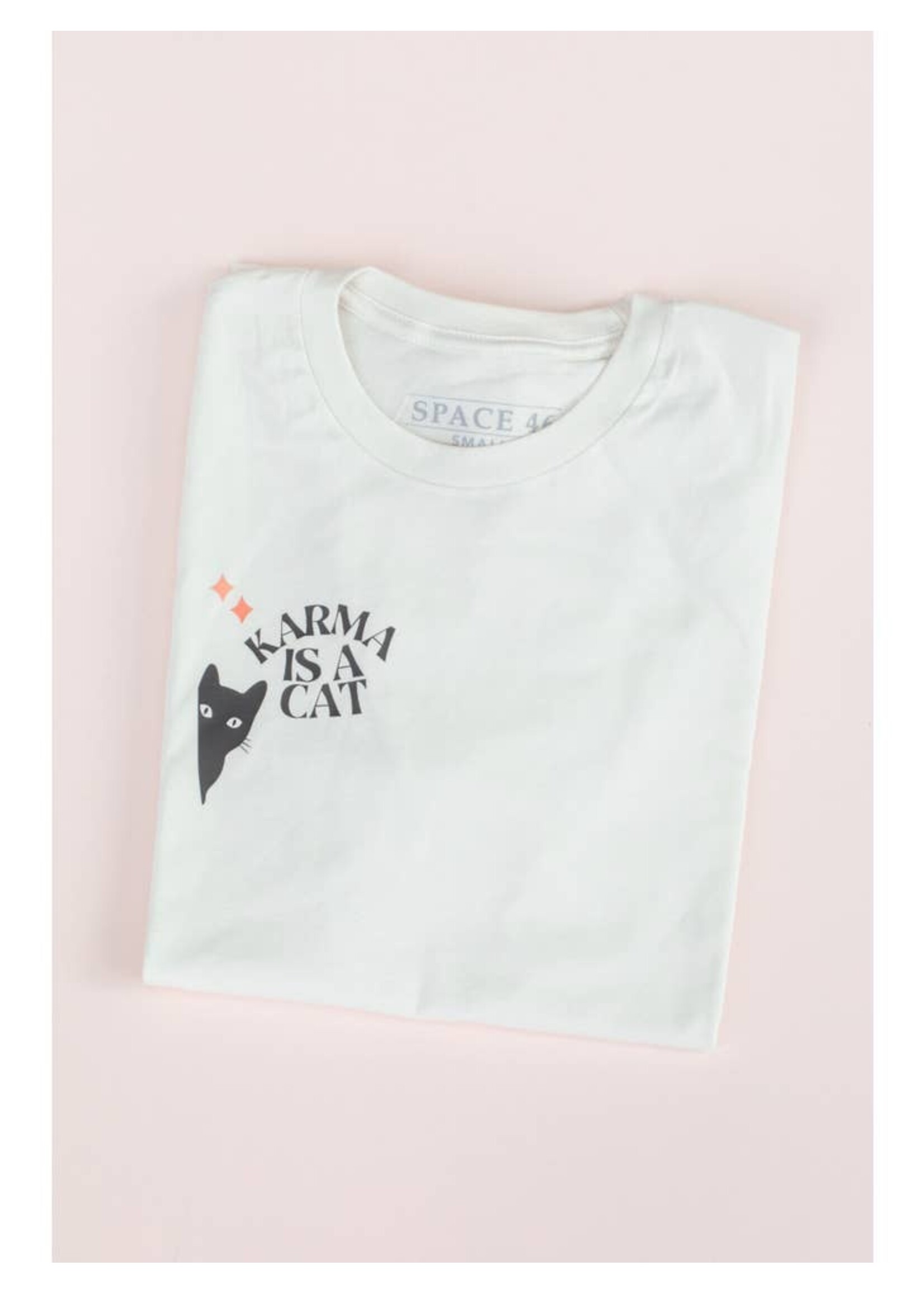 Karma is a Cat Soft T-shirt in Off White  Swiftie
