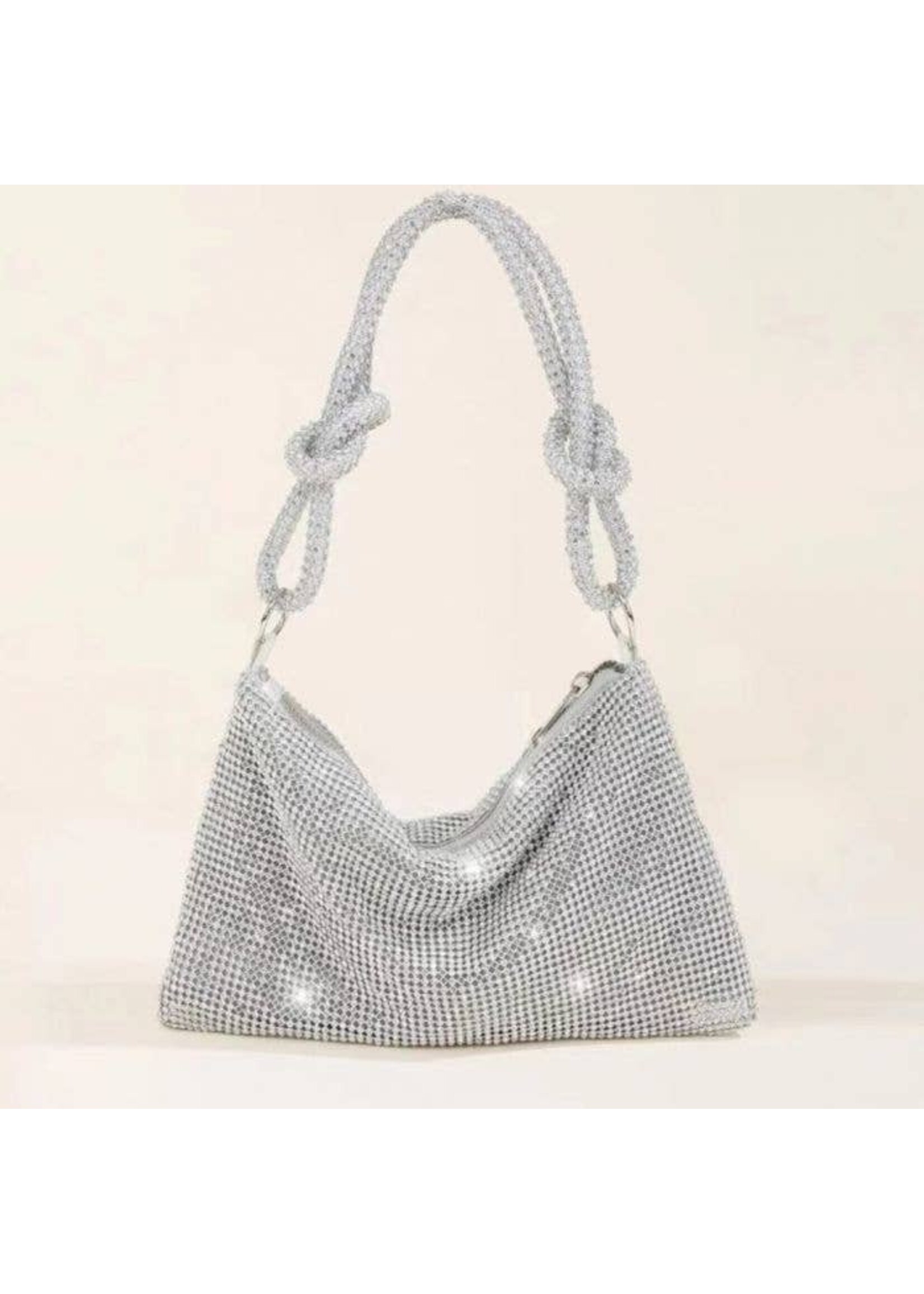 Soft Crystal Bag in Silver