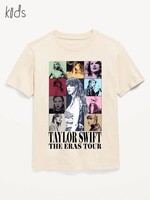 Taylor Tour Kids Graphic T in Beige Swiftie