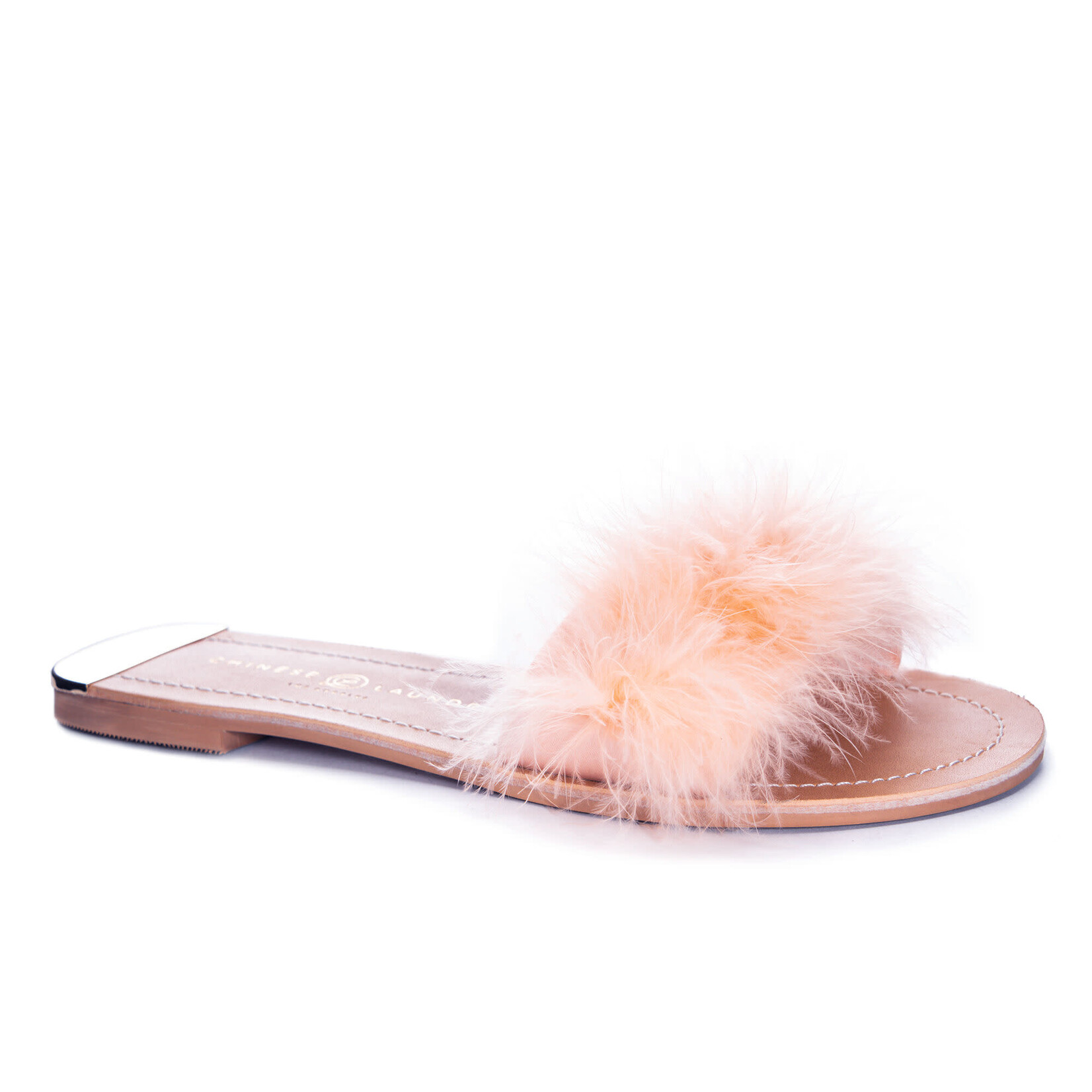Chinese Laundry Zoey Slide Pink Marabou Feathers by Chinese Laundry Final Sale No Box