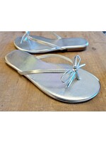 Seychelles Wish List Bow Flip Flop in Silver Metallic by Seychelles