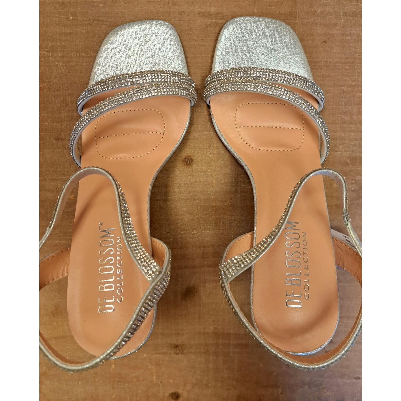 Blossom Delia Silver Shimmer Evening Dress Sandal