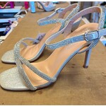 Blossom Delia Silver Shimmer Evening Dress Sandal