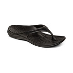 Aetrex Fiji Sparkle Orthotic Flip Flops in Black by Aetrex