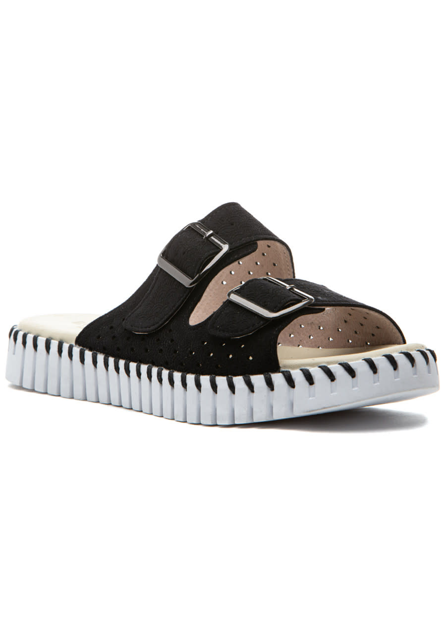 Isle Jacobsen Tulip1176LC Black Adjustable Buckle Sandal - For The