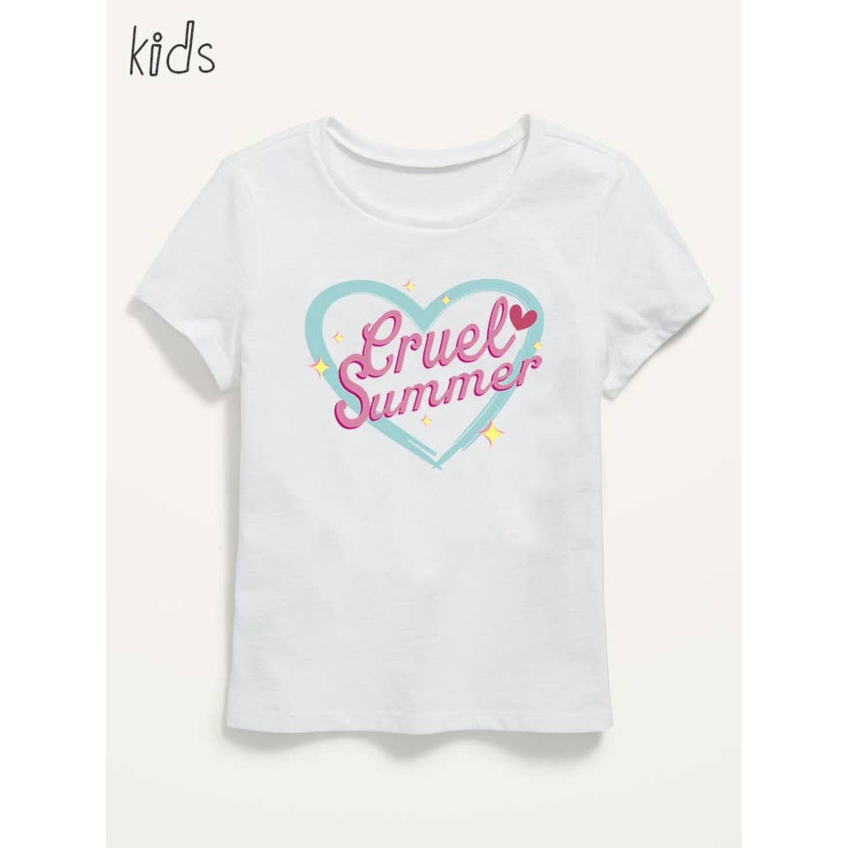 Girls Inspired Cruel Summer in White T-shirt Swiftie