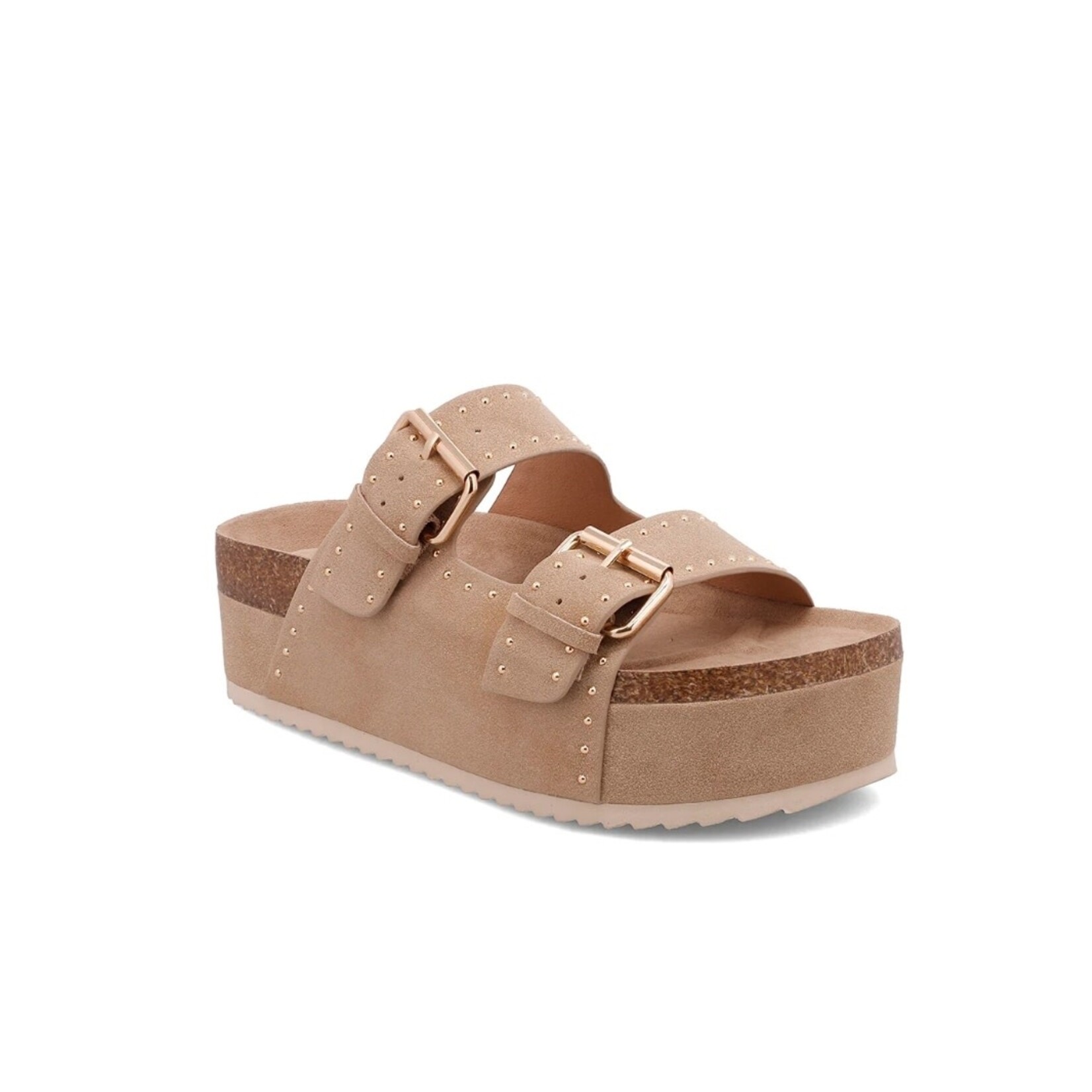 Mia Shoes Brookie Platform Sandals in Sand by Mia Footwear