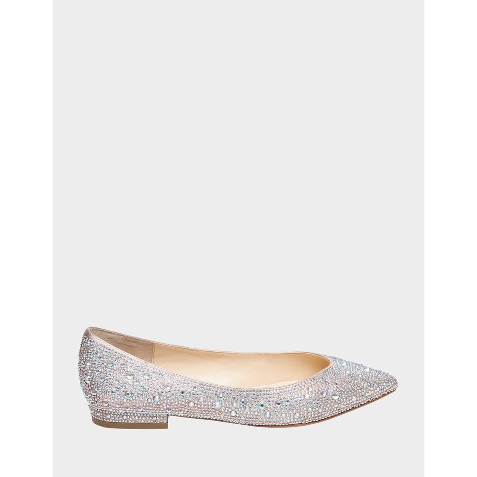 Betsey Johnson Jude Flat Nude Satin by Betsey Johnson