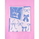 Cozy Blue Bow Luxury Blanket by Rock Paper Scissors