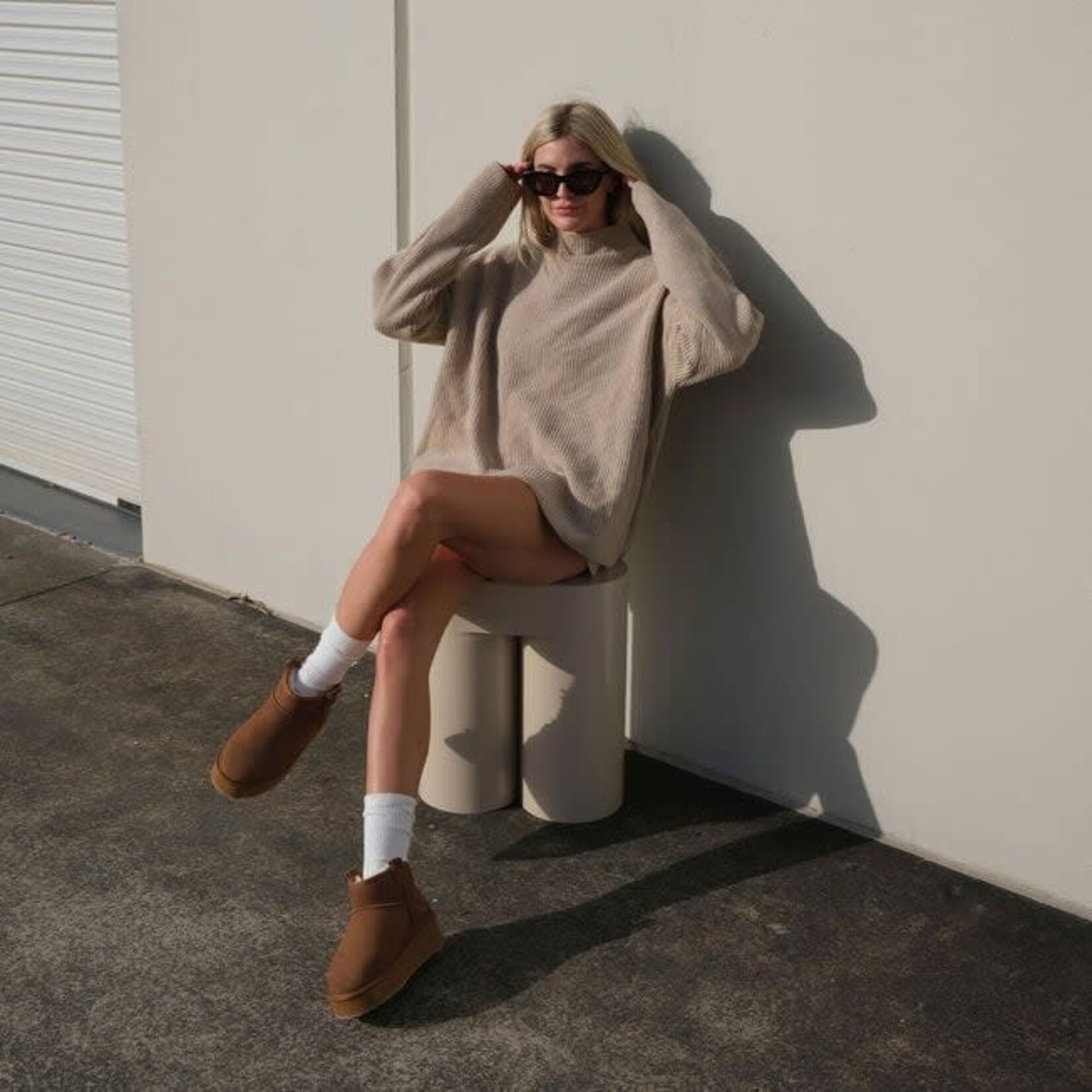 Emu Australia Foy Flatform Micro in Chestnut by EMU Water Resistant