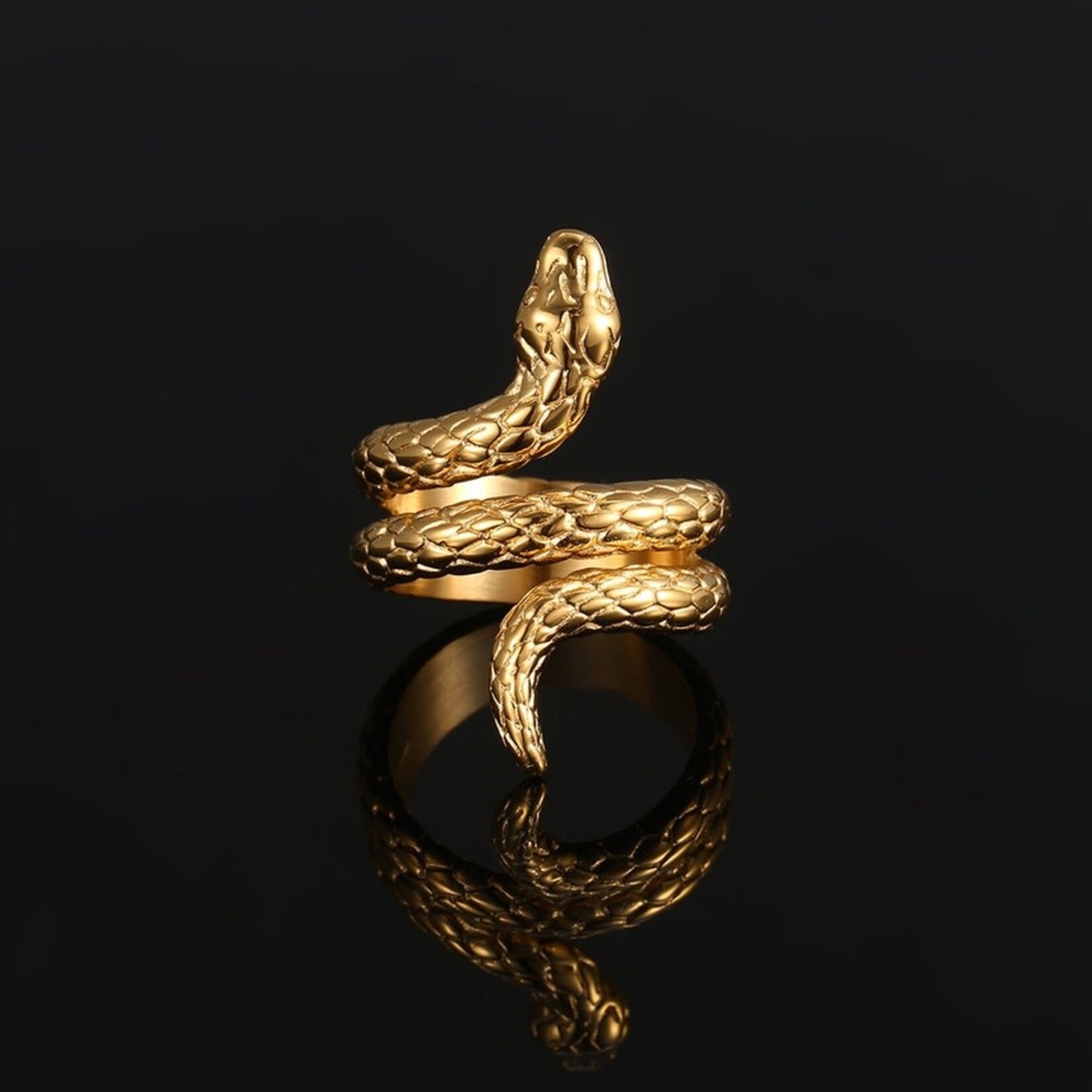 Snake Ring 18k Gold Plated Stainless Hypo Allergenic Reputation