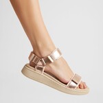 Woden Line in Rose Metallic Adjustable Sandal by Woden