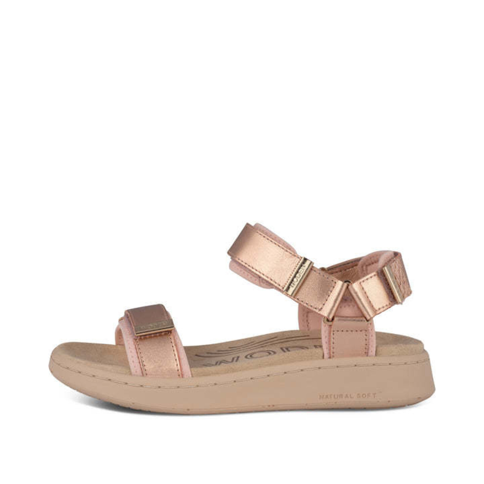 Woden Line in Rose Metallic Adjustable Sandal by Woden