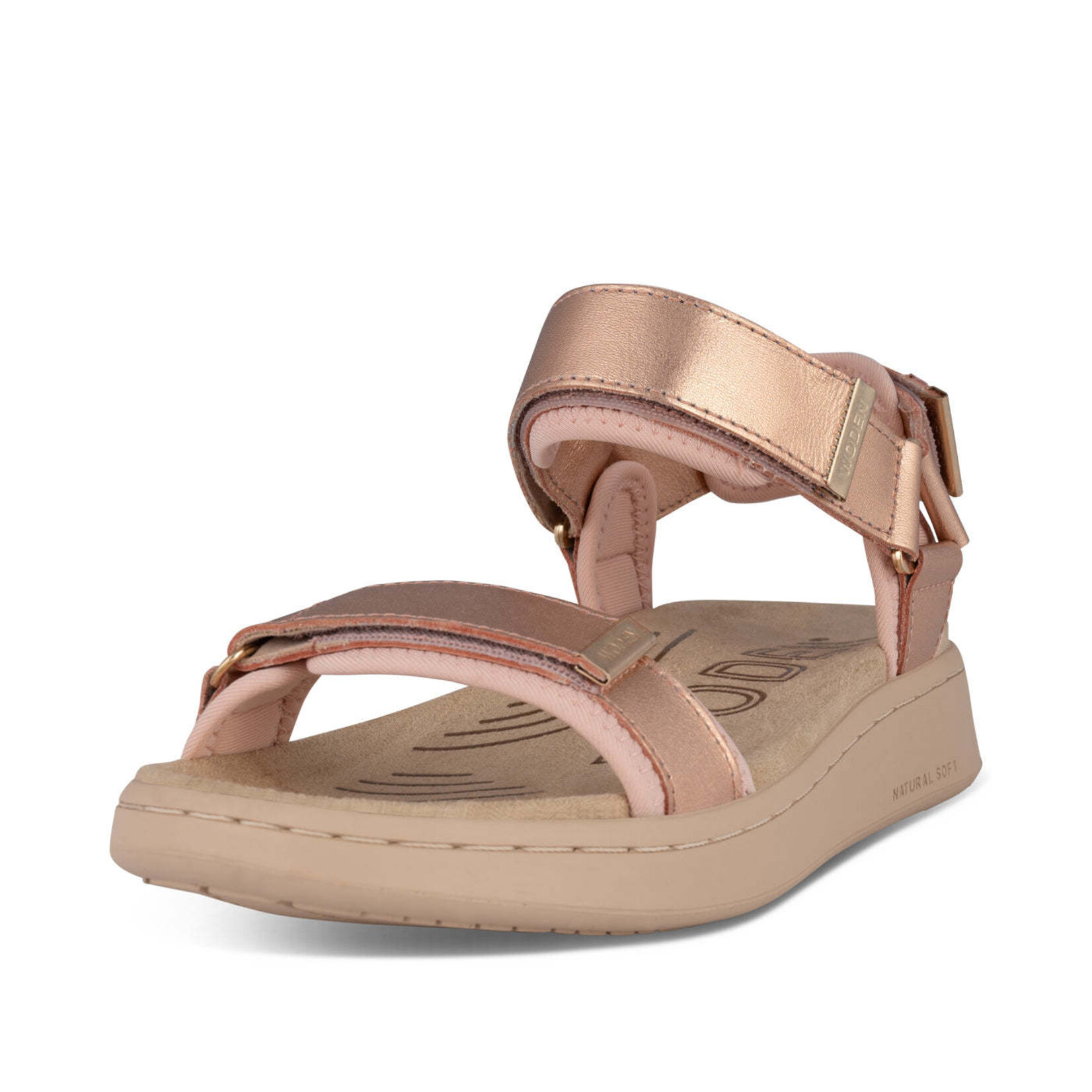 Woden Line in Rose Metallic Adjustable Sandal by Woden
