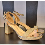 Nelly  Gold Shimmer Rhinestone Evening Sandal