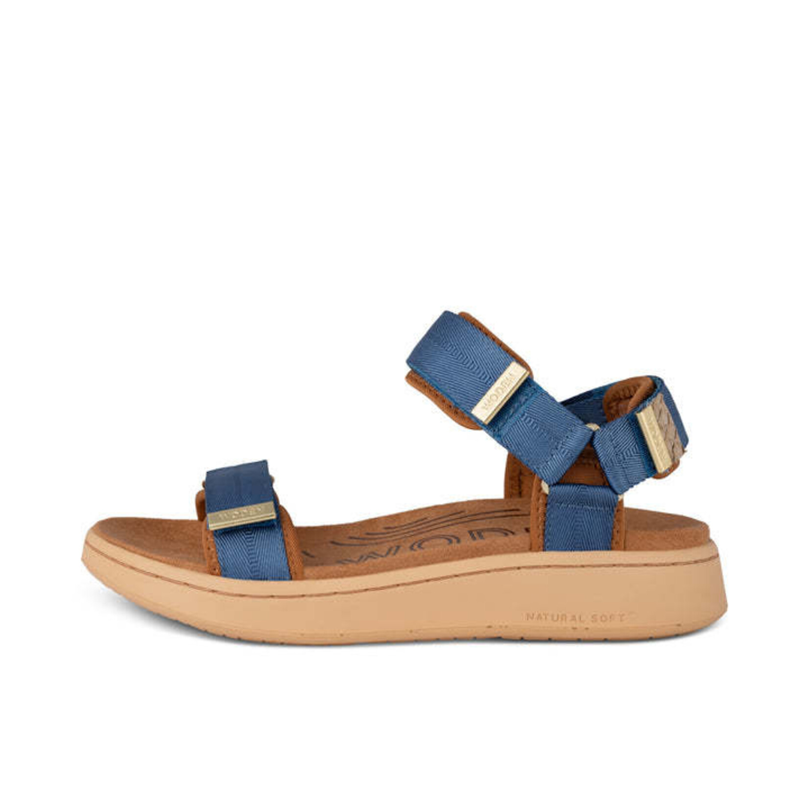 Woden Line in Old Denim Blue Adjustable Sandal by Woden