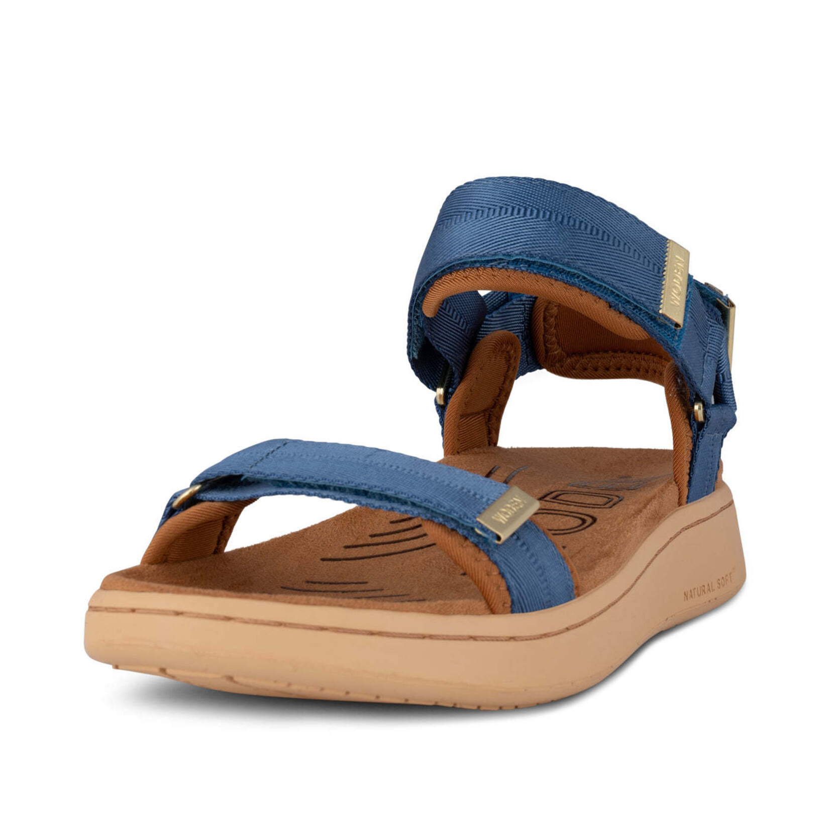 Woden Line in Old Denim Blue Adjustable Sandal by Woden