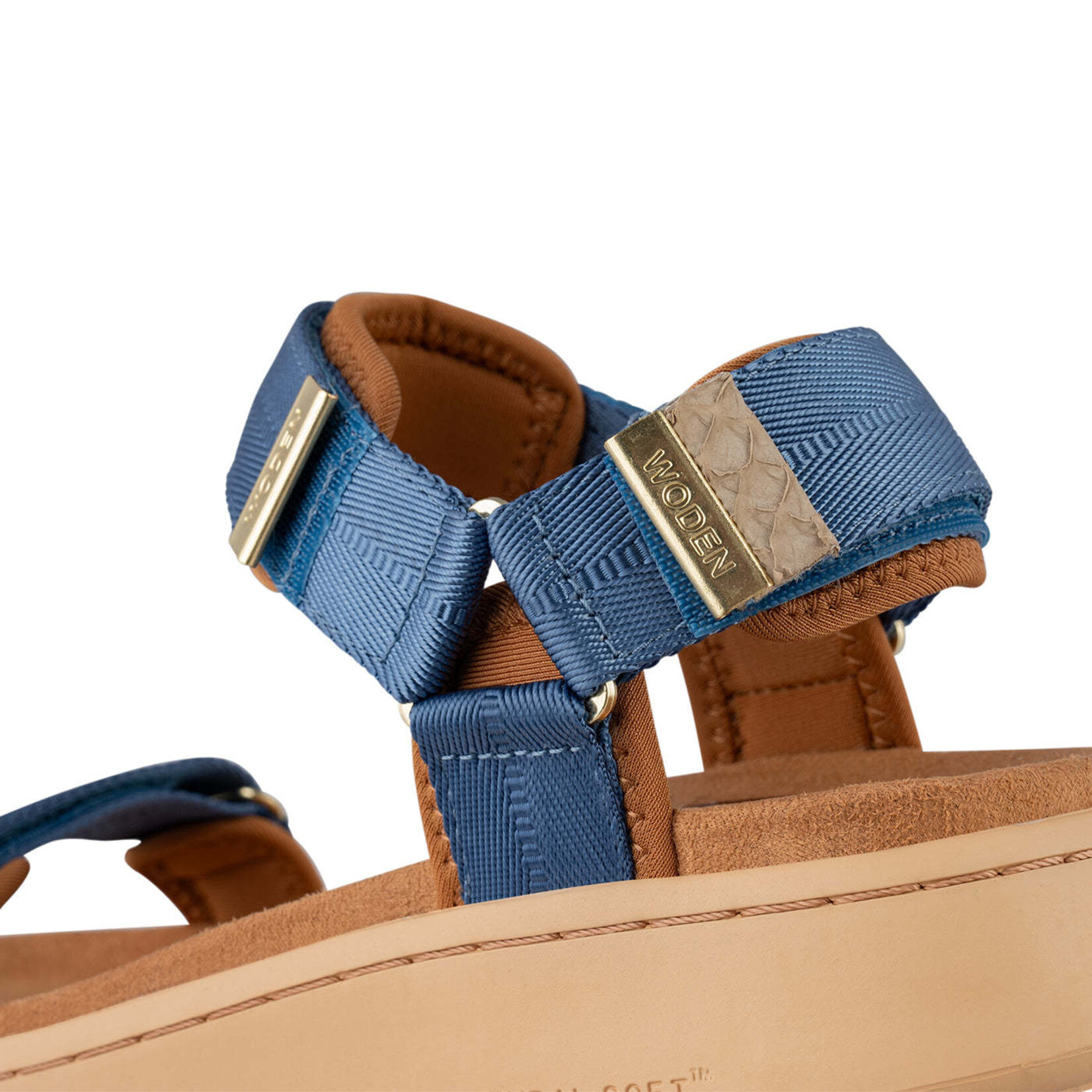 Woden Line in Old Denim Blue Adjustable Sandal by Woden