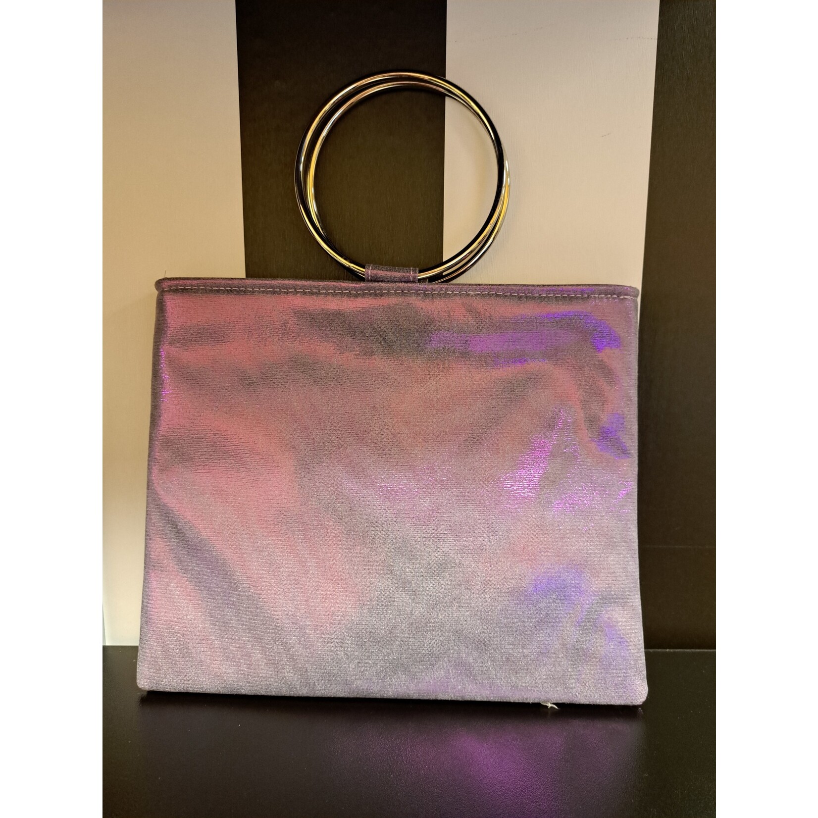 Nina Footwear Glass Stones Embellished Double Ring Totes by Nina