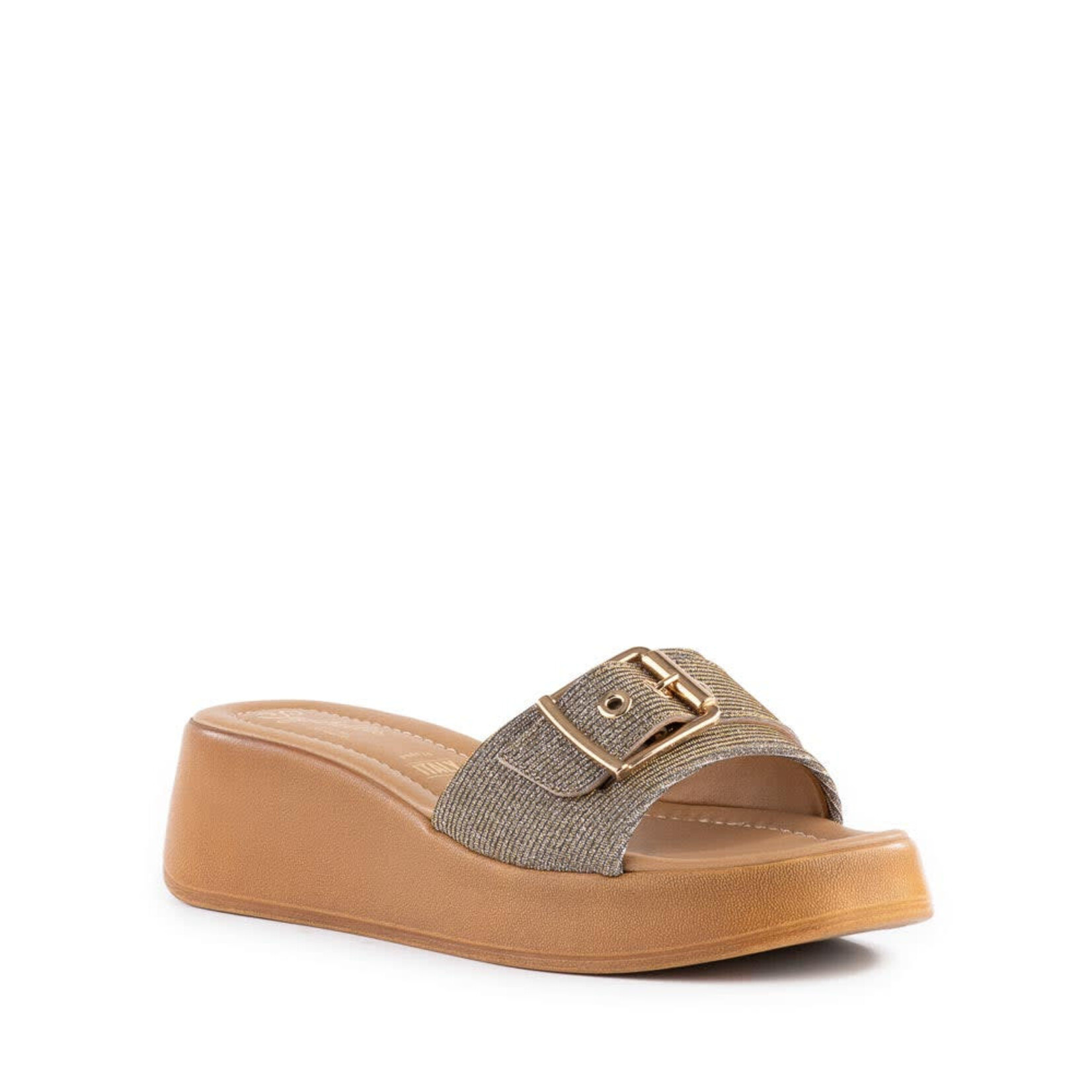 Seychelles Cherry Slide in Shimmer Fabric by Seychelles Footwear