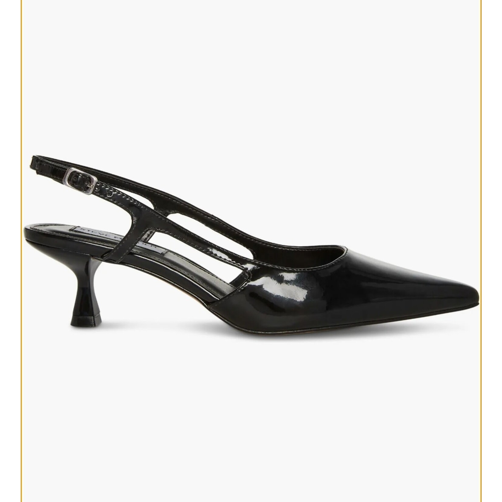 Steve Madden Legaci Black Patent Sling Back Pump by Steve Madden