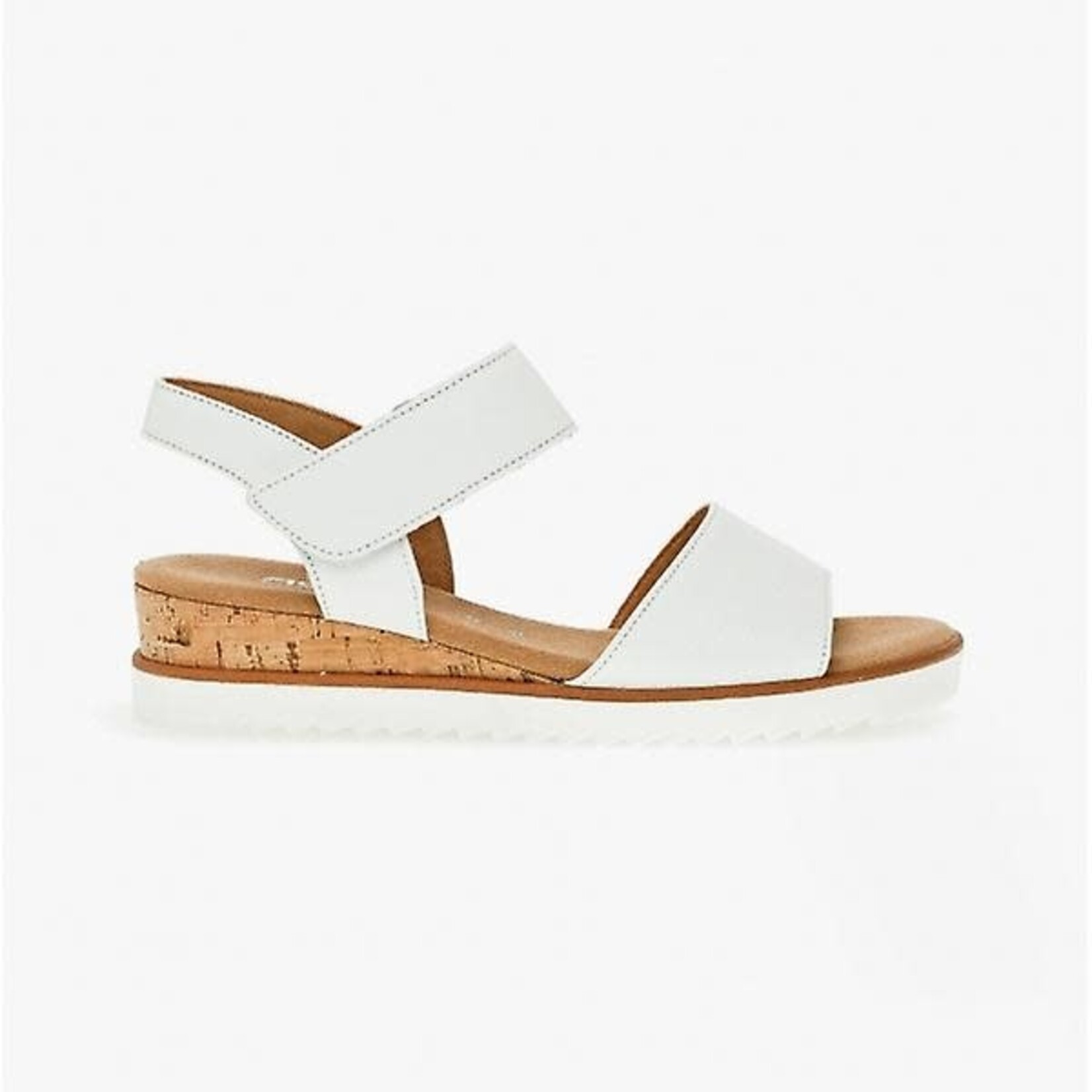 Gabor Audrey White Ankle Strap Walking Sandal by Gabor (Cervo Weiss) Kork  22.750.50