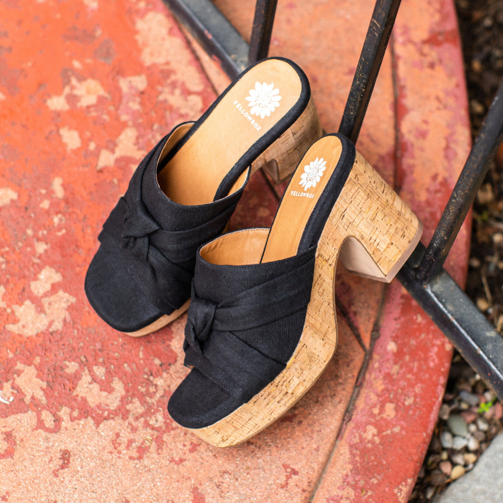 Yellow Box Shoes Ordo Black Platform Slide by Yellow Box  Size 10 Only