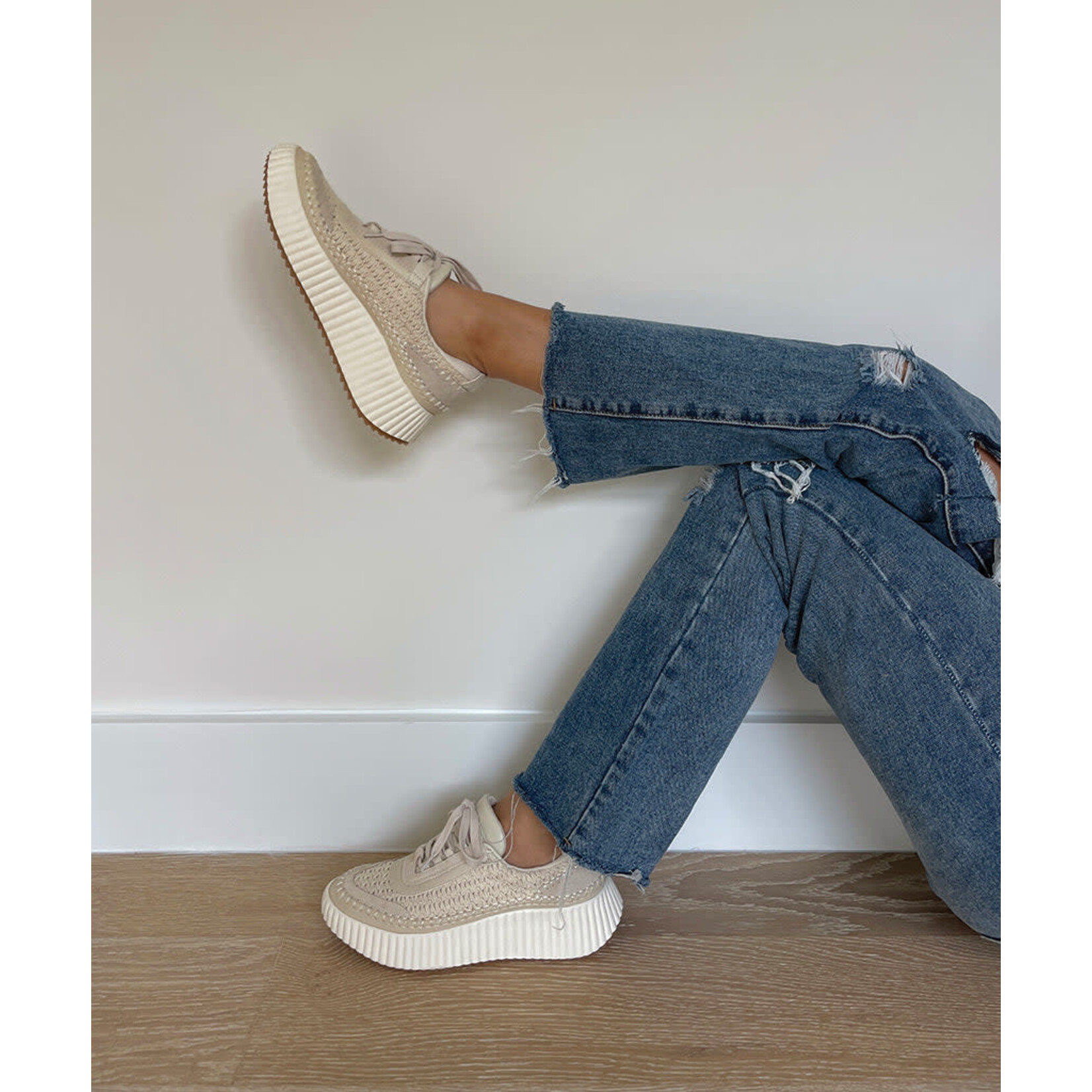 Dolce Vita Dolen Sneakers Sandstone Knit by Dolce Vita Size 9 Only