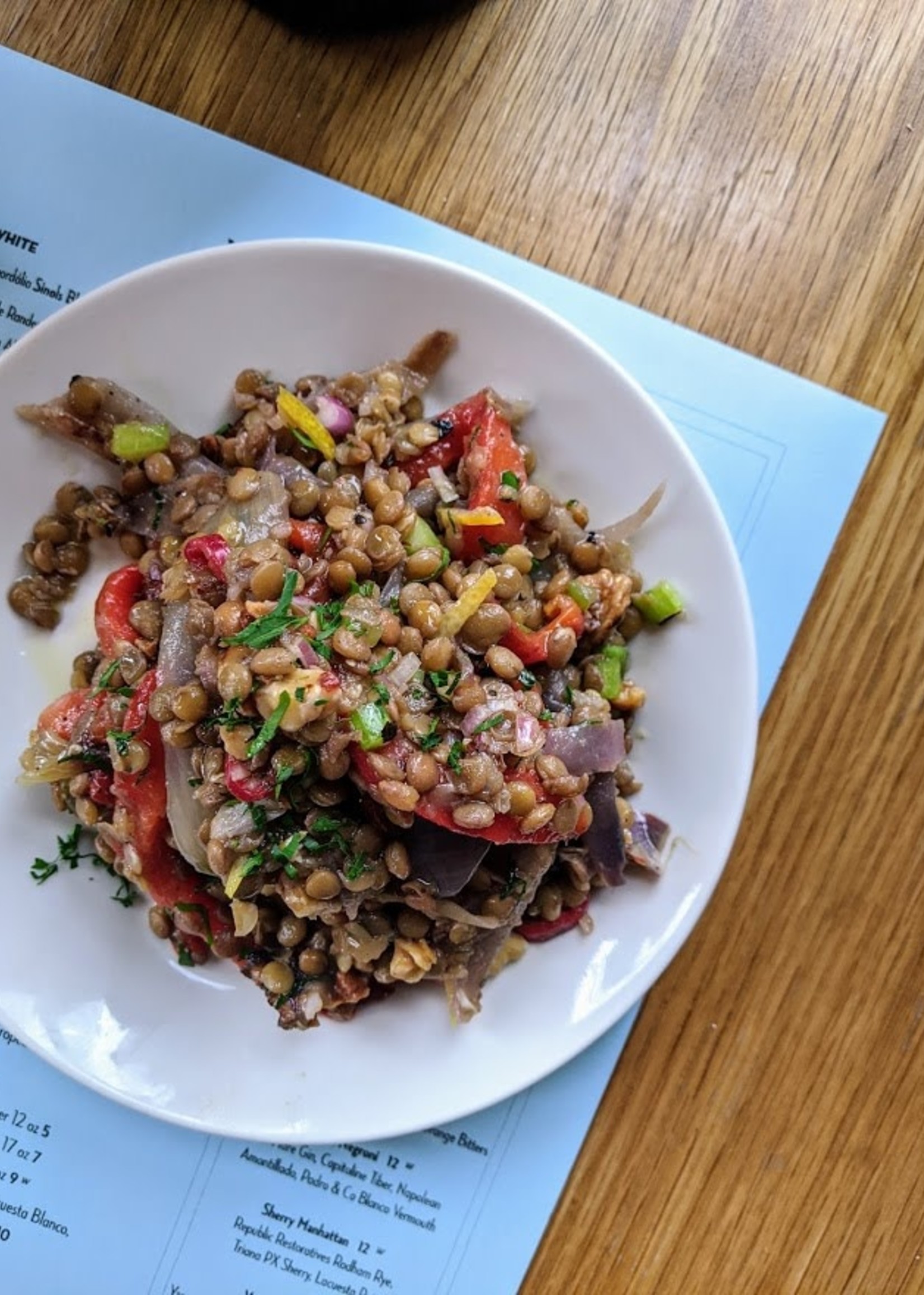 Lentil, Walnut & Fire-Roasted Vegetable Salad