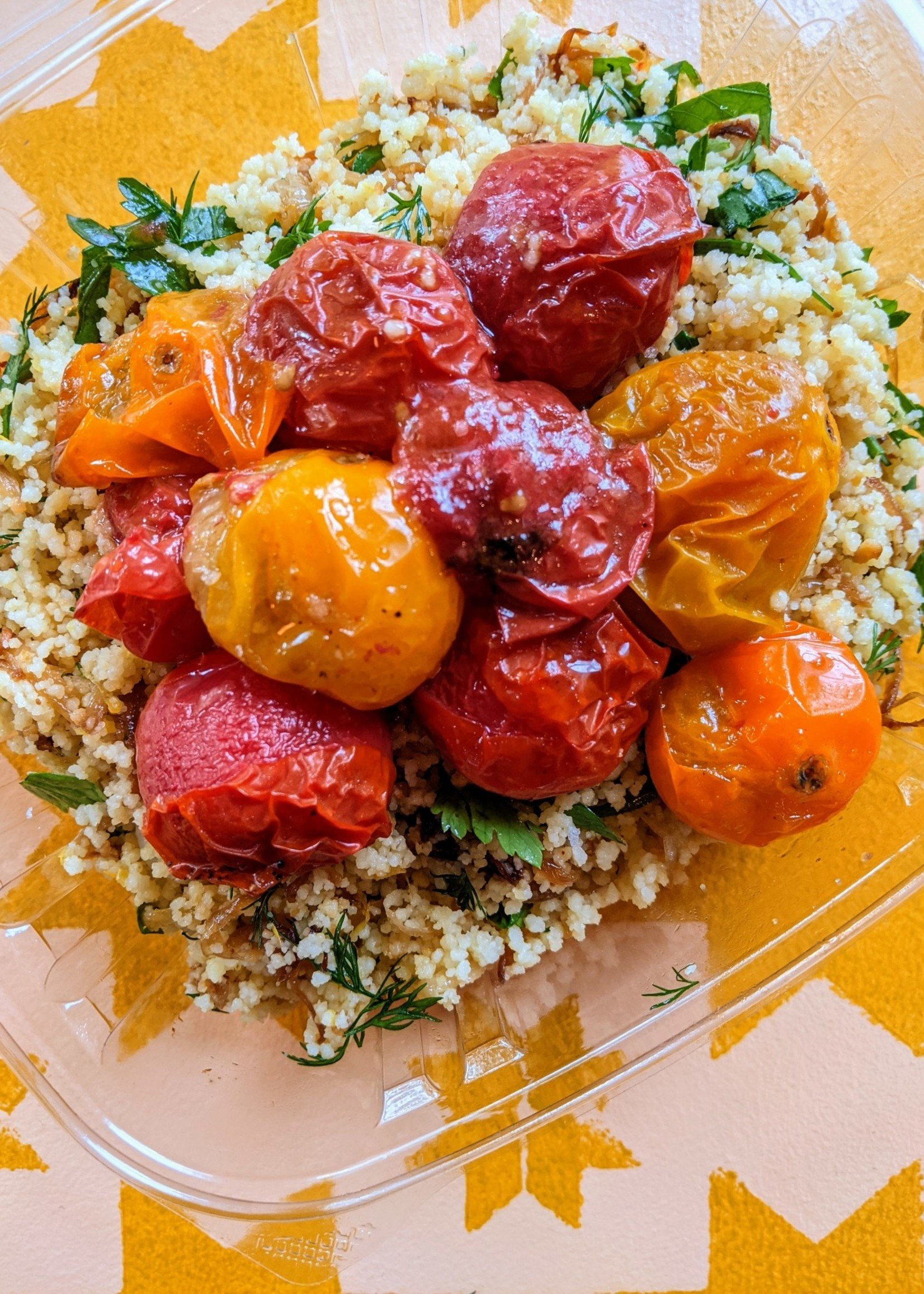 Couscous, Roasted Tomato & Golden Raisin Salad