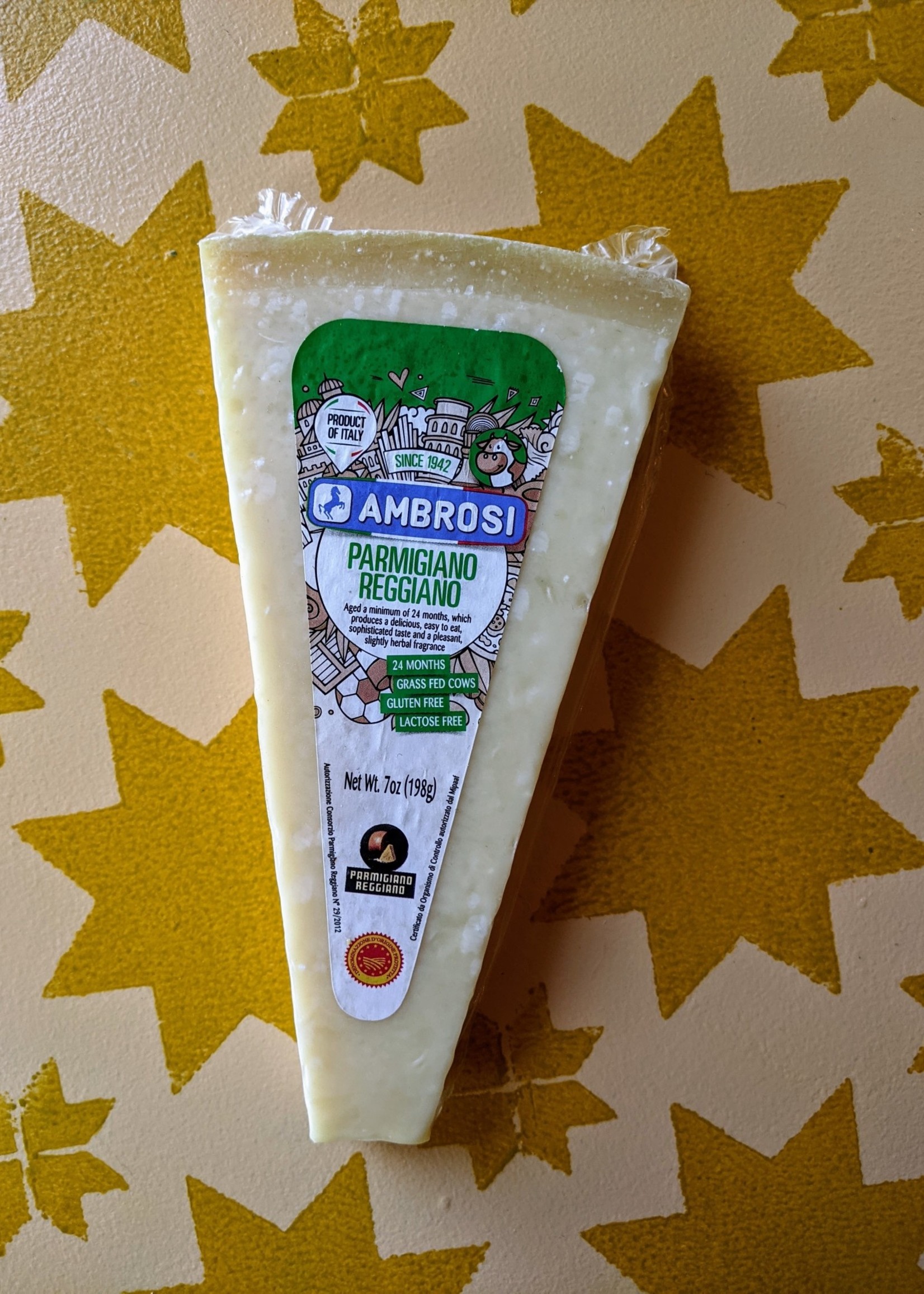 Ambrosi 24 month aged Parmigiano Reggiano 7oz (198g)