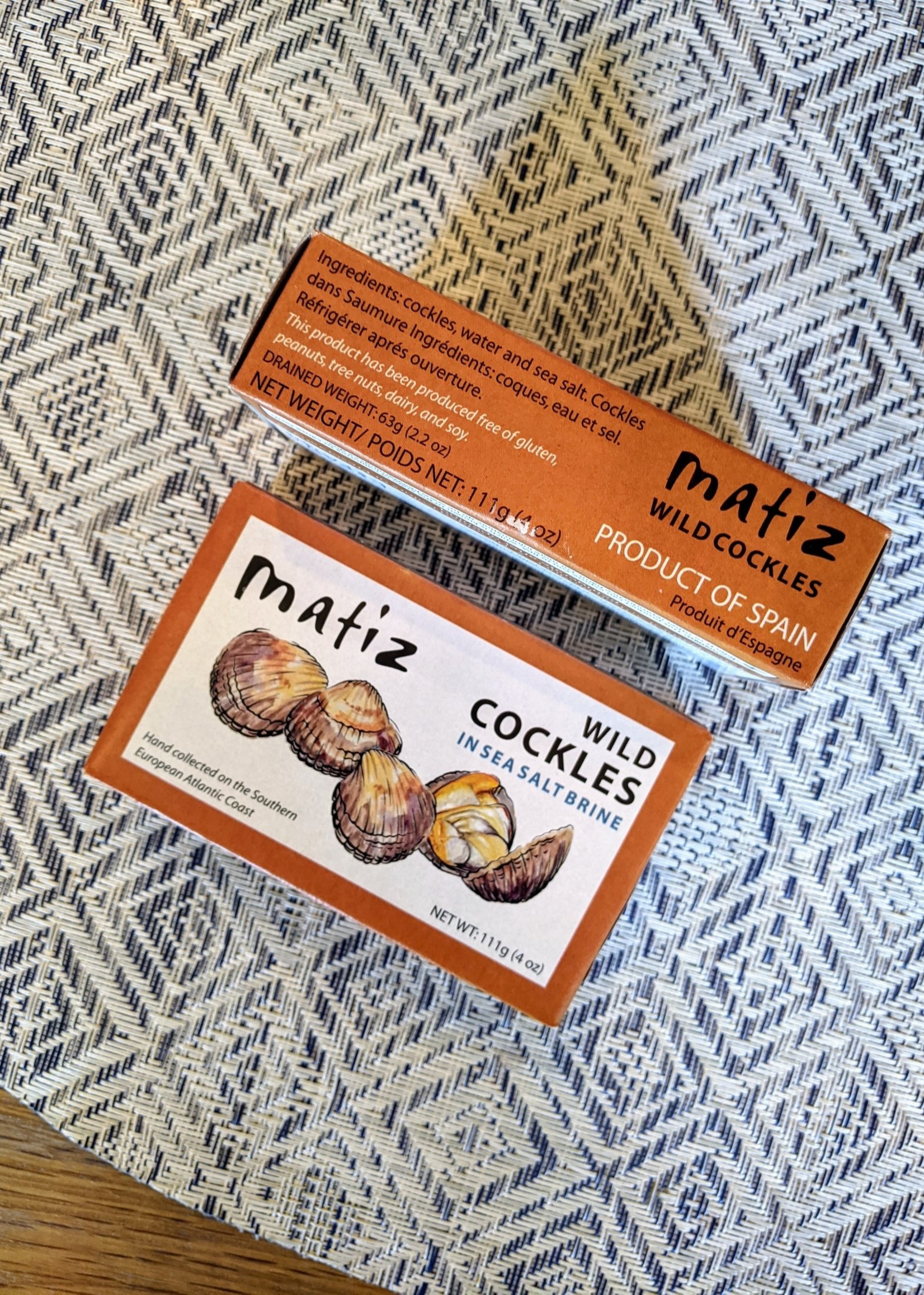 Matiz Wild Cockles in Sea Salt Brine 4oz (111g)