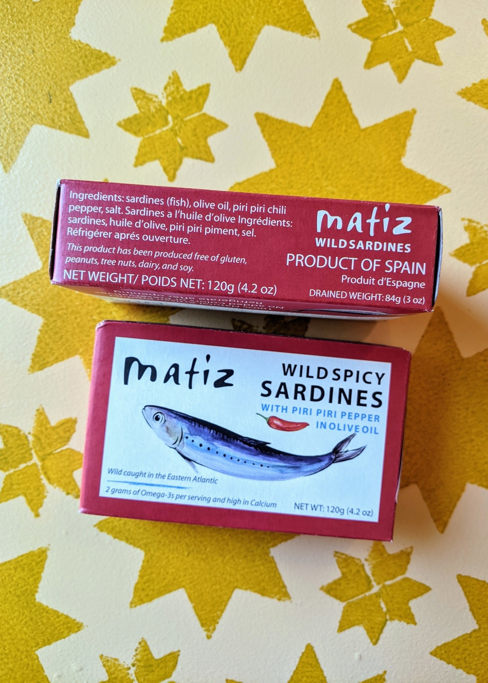 Matiz Spicy Sardines with Piri Piri Peppers in Olive Oil 4.2oz (120g)