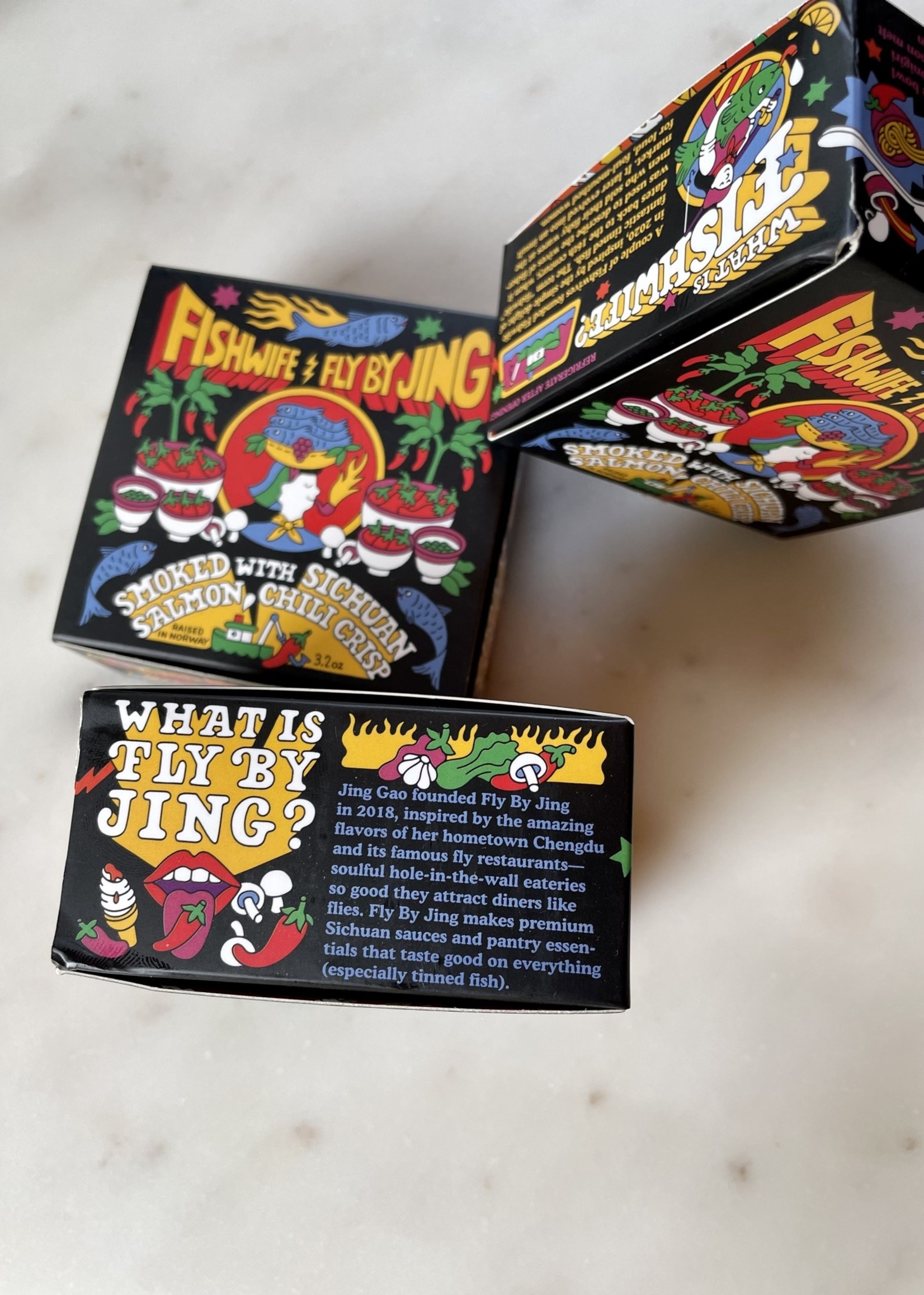 Fishwife Tinned Seafood Co. x  Fly By Jing Smoked Salmon with Sichuan Chili Crisp 3.2oz