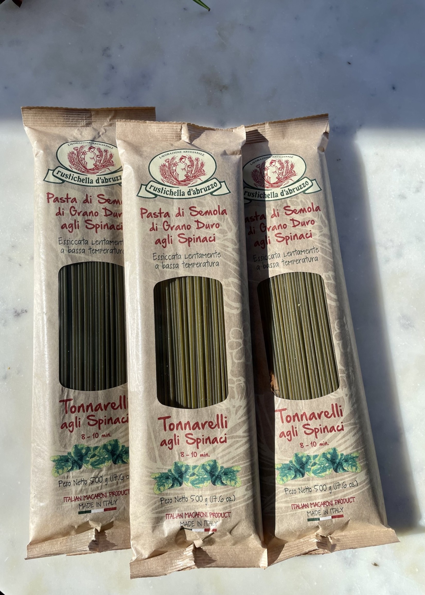 Rustichella d’Abruzzo, Tonarellini agli Spinaci 17.6oz (500g)