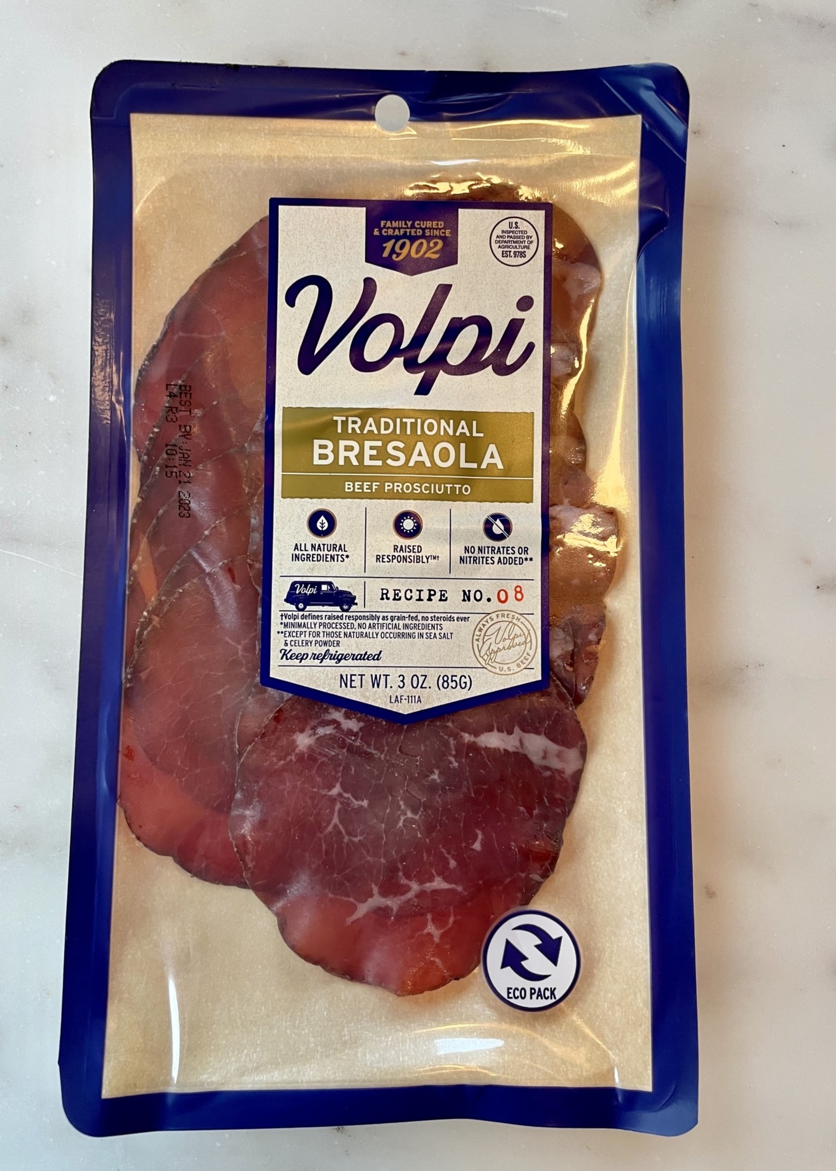 Volpi Sliced Bresaola (3oz)