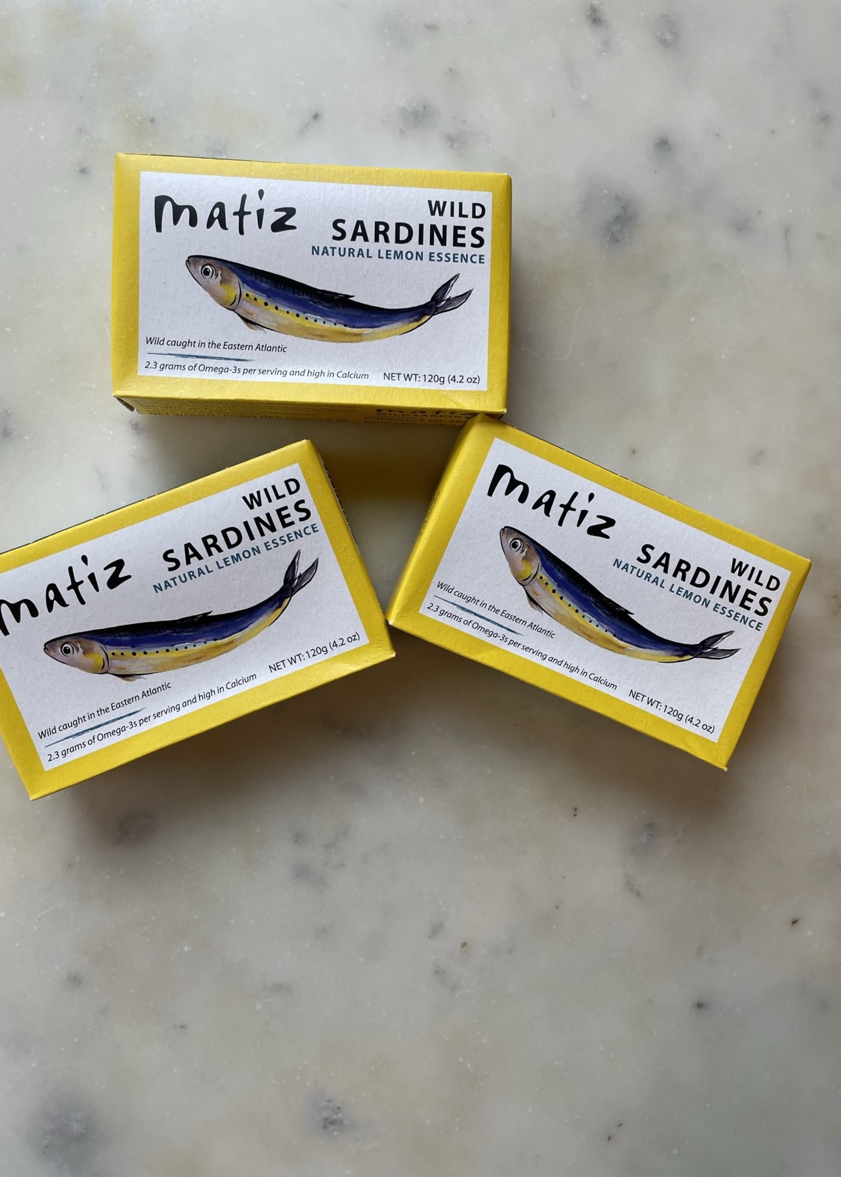 Matiz Wild Sardines in Spanish Olive Oil w/ Natural Lemon Essence 4.2oz (120g)