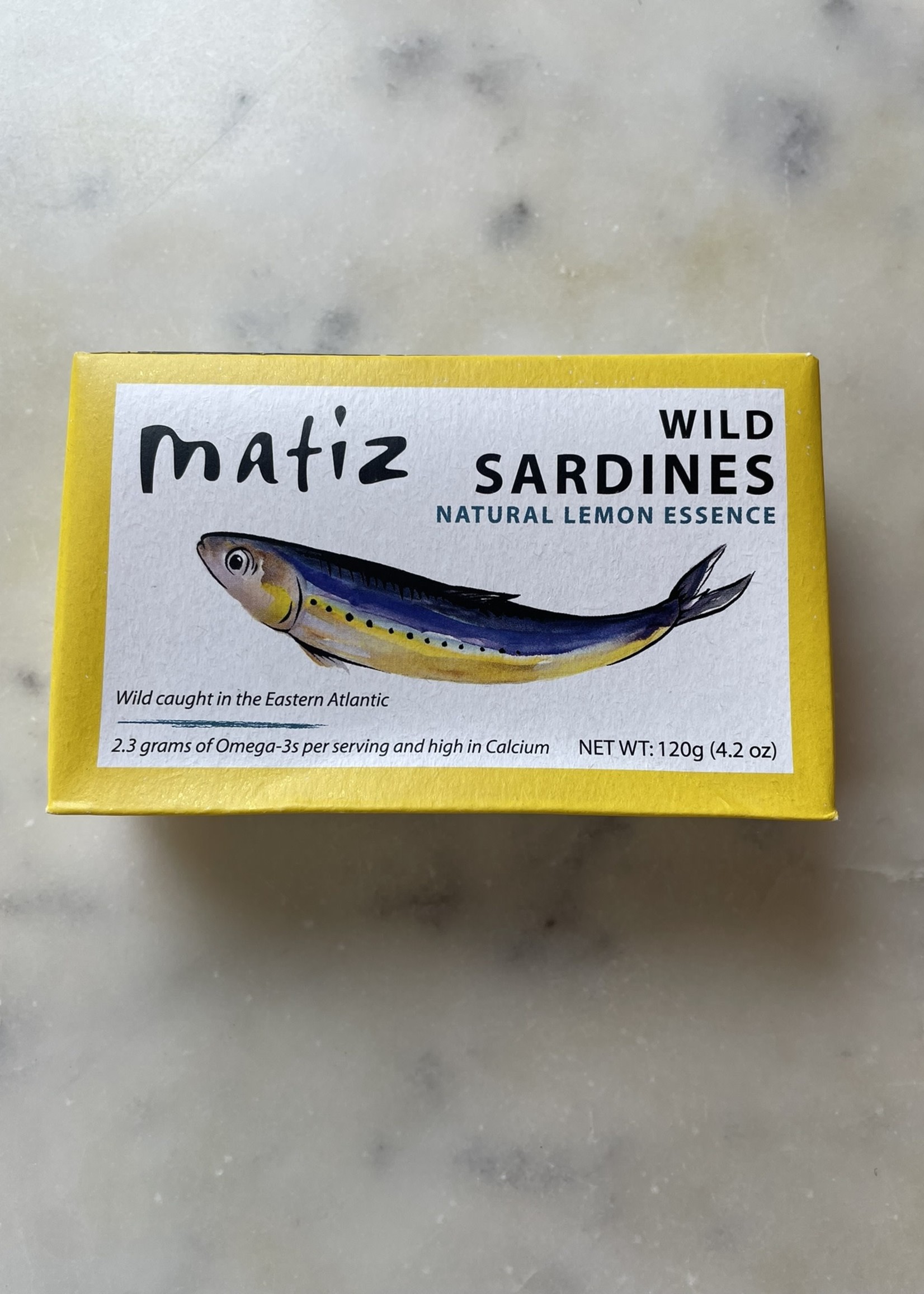 Matiz Wild Sardines in Spanish Olive Oil w/ Natural Lemon Essence 4.2oz (120g)