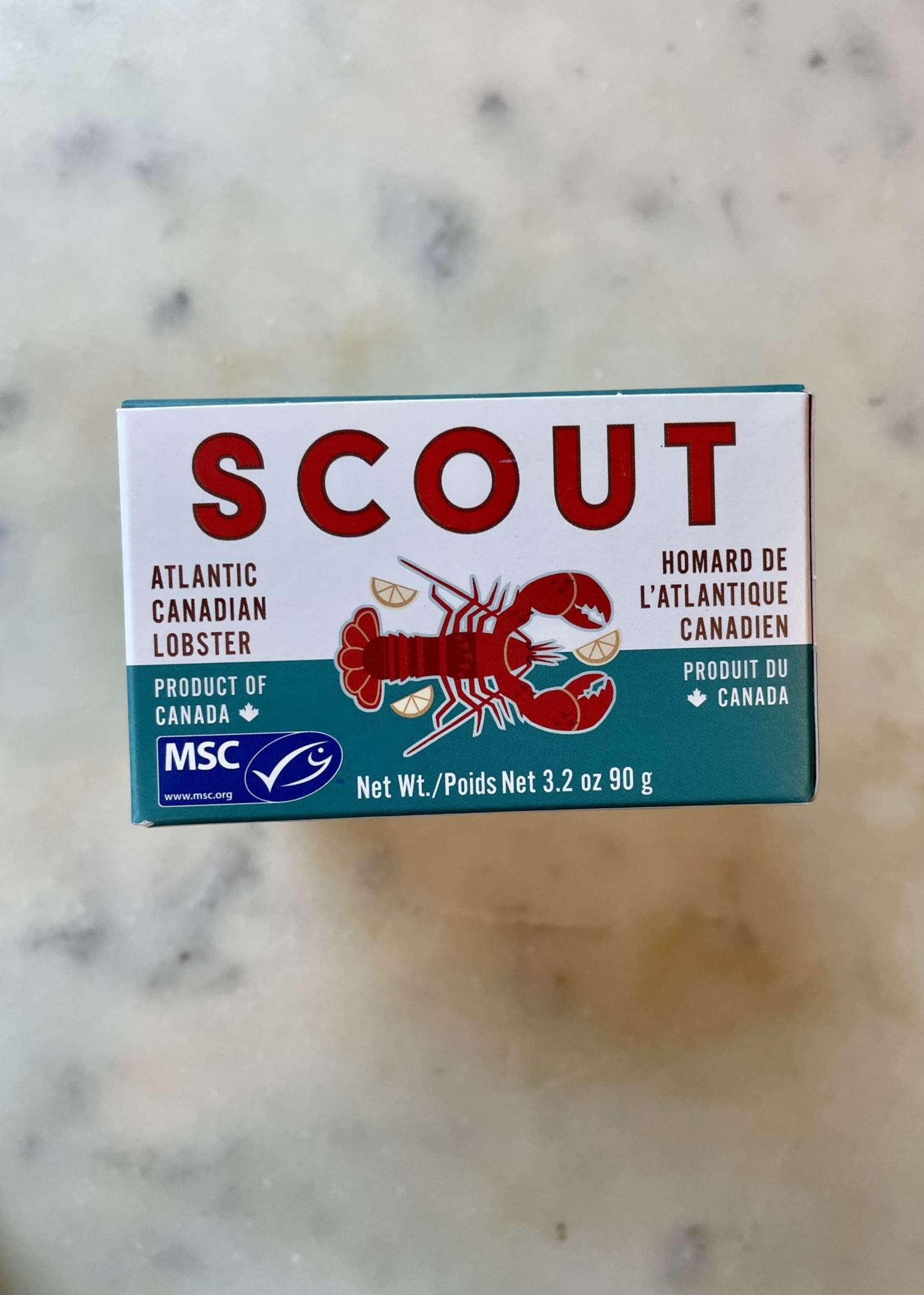 Scout Atlantic Canadian Lobster in Lemon infused Olive Oil 3.2oz (90g)