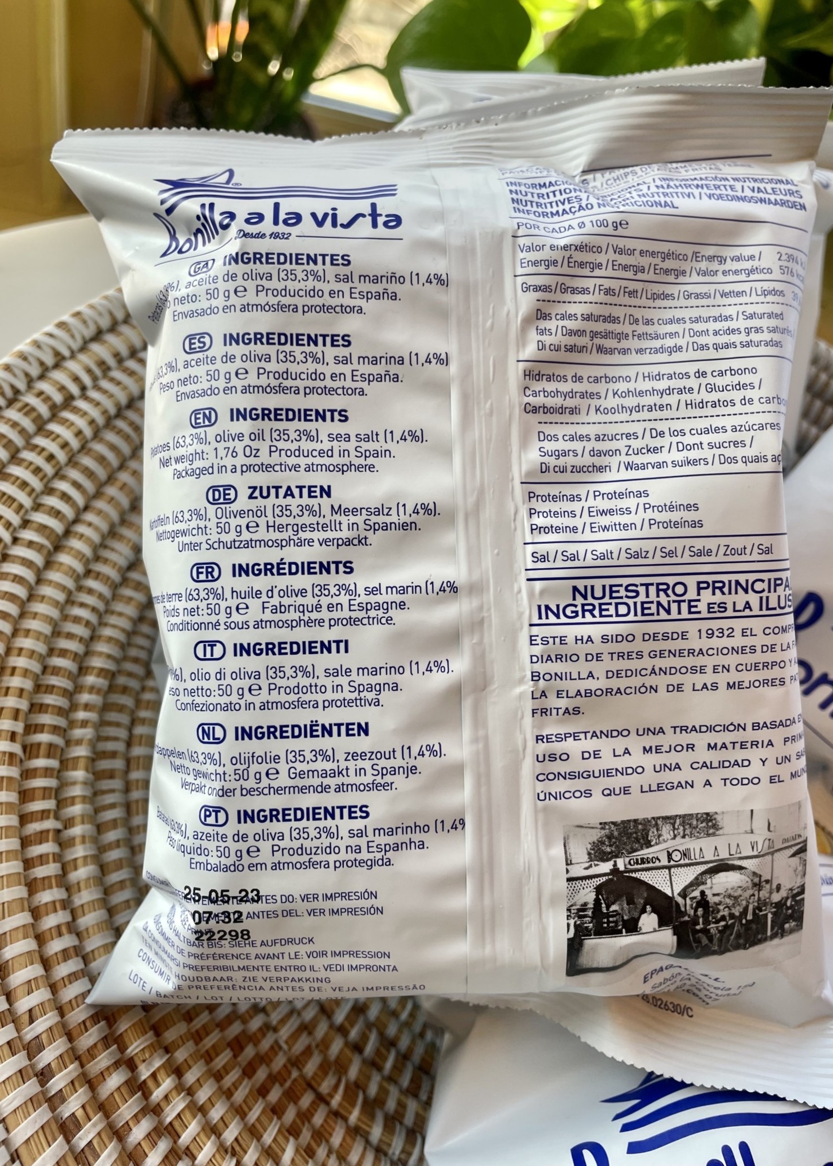 Bonilla a La Vista Potato Chips Spain 50g