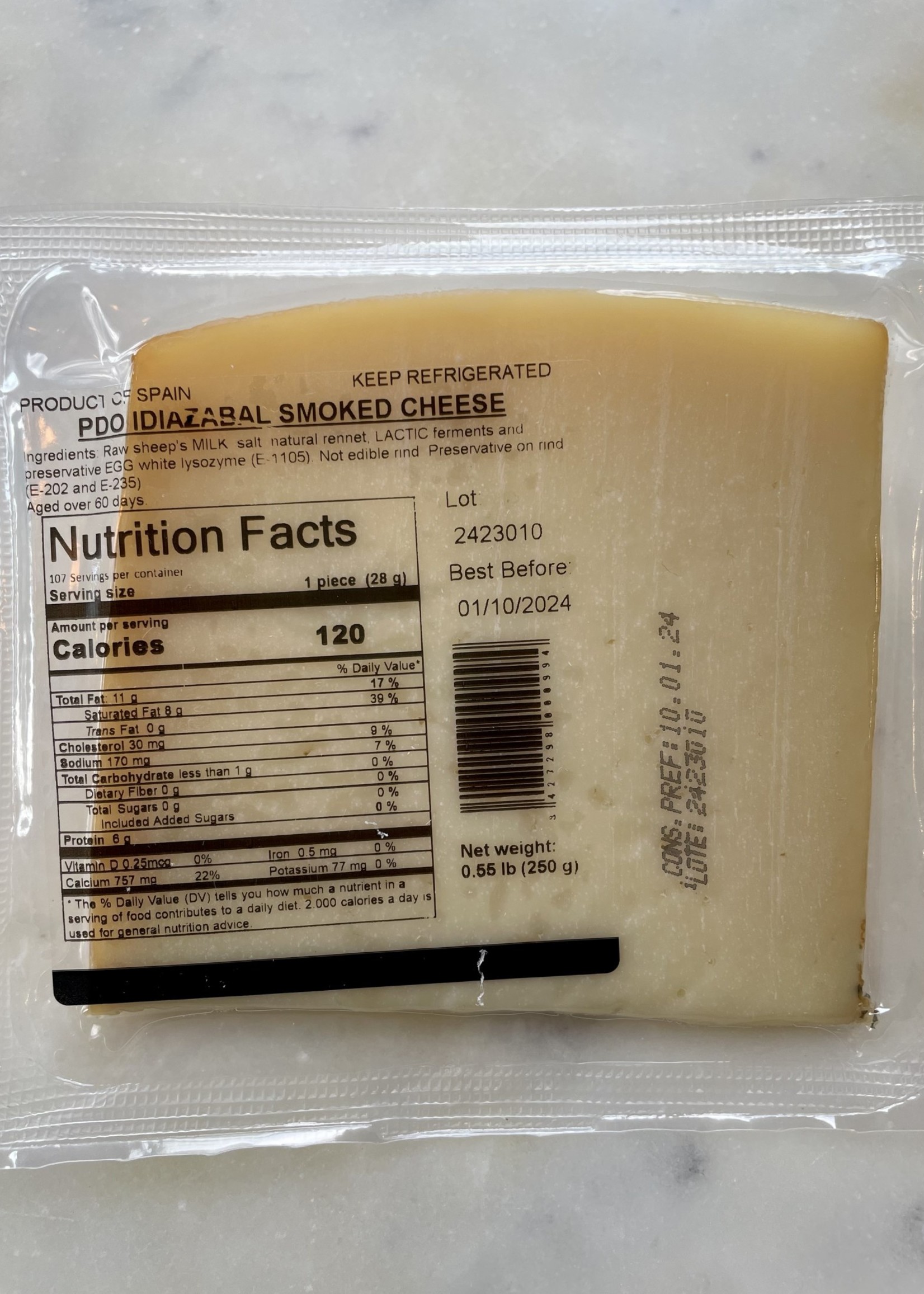 La Vasco Navarra, Idiazábal 250g Smoked Raw Sheep’s Milk