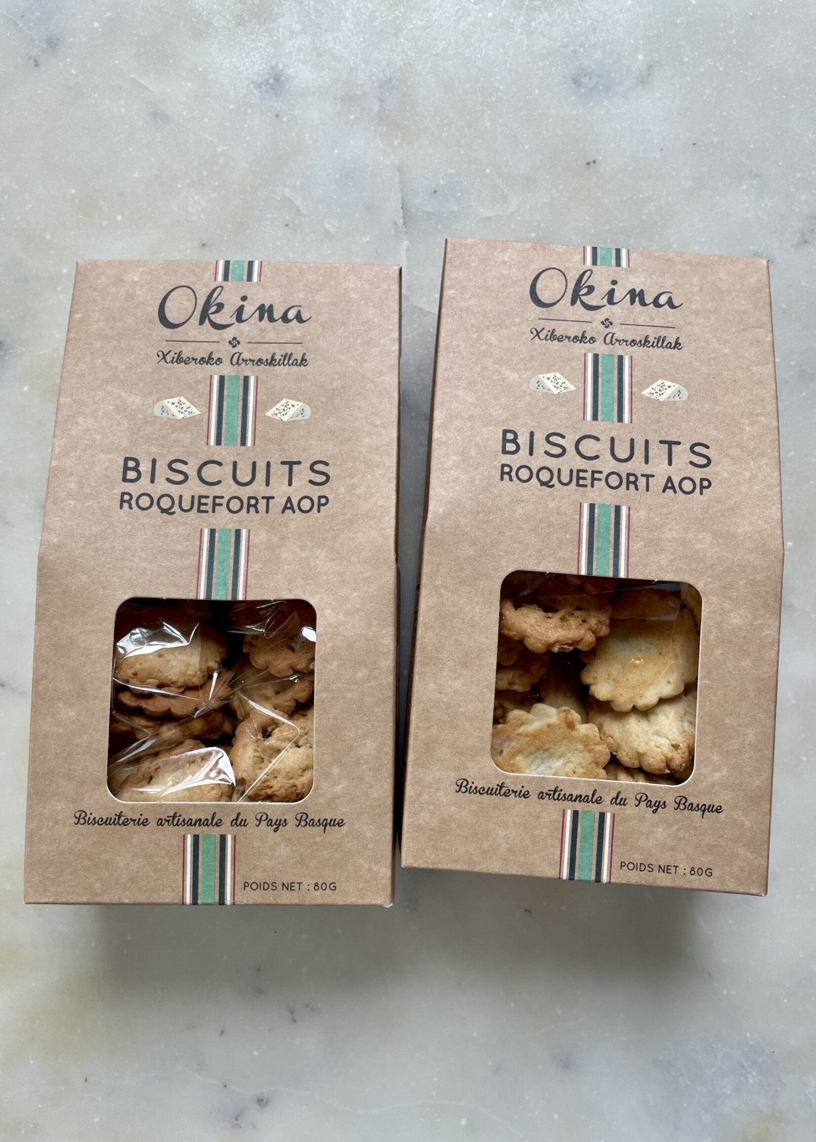 Okina Xiberoko Arroskillak, Roquefort AOP Biscuits 80g