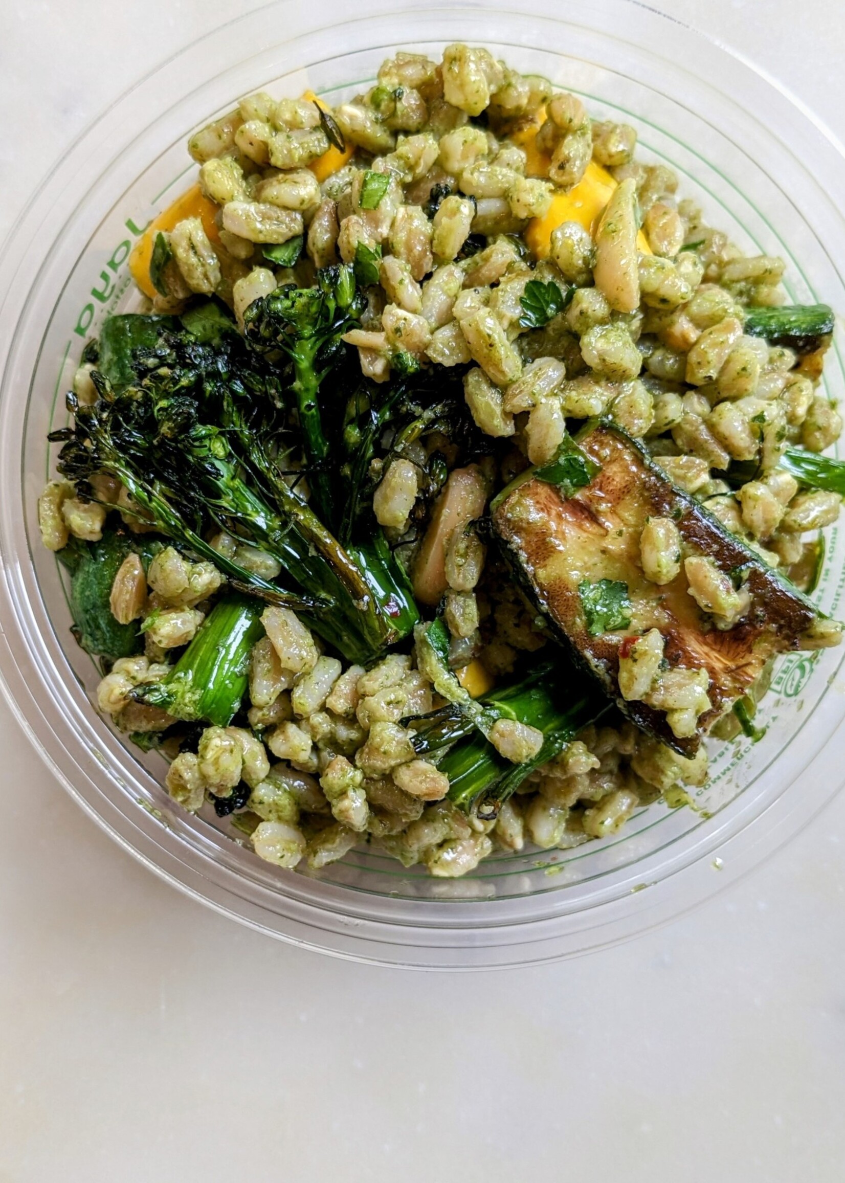 Charred Lemon, Grilled Zucchini, HazelnutFarro Salad 8oz