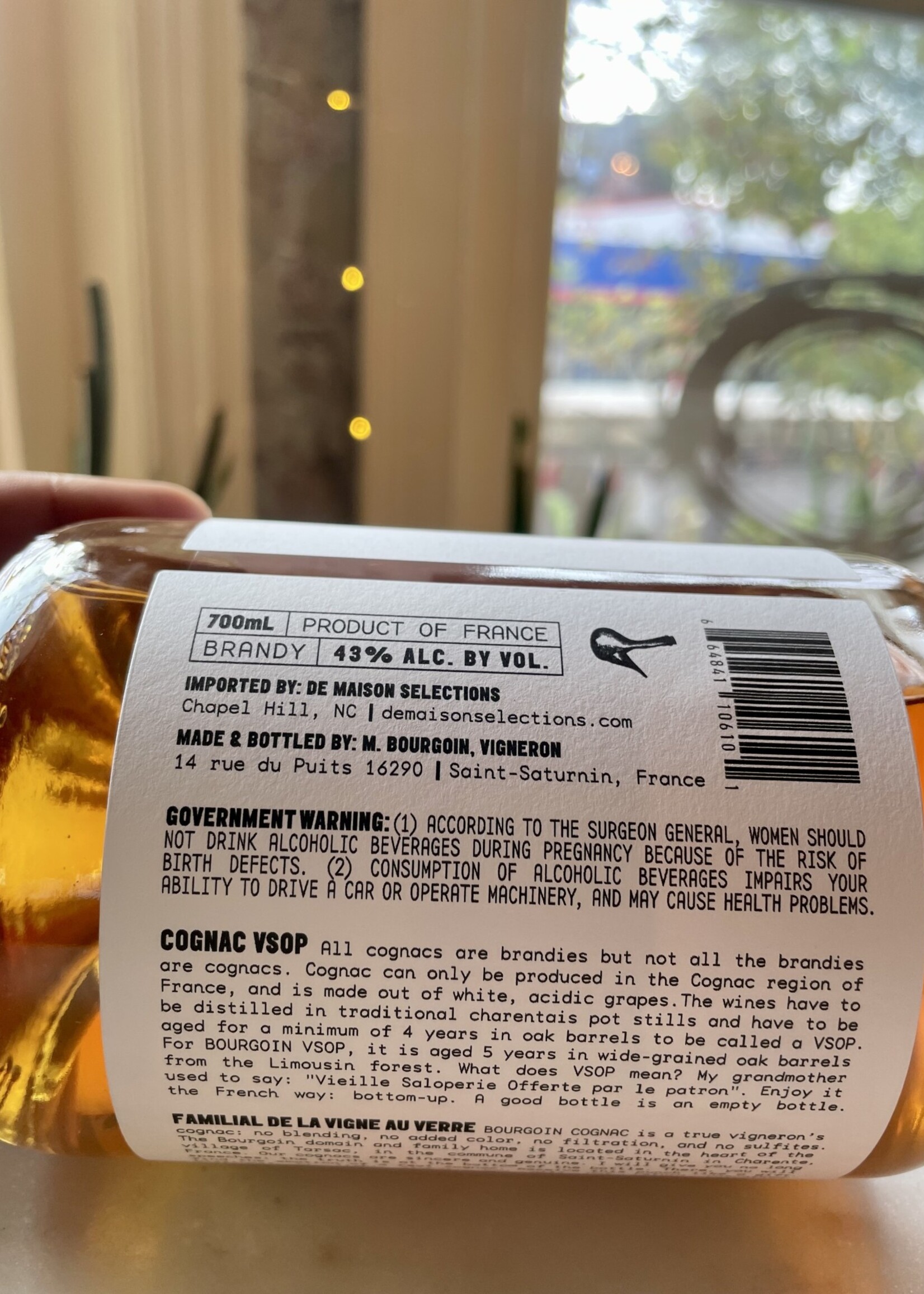 Bourgoin VSOP Cognac 700