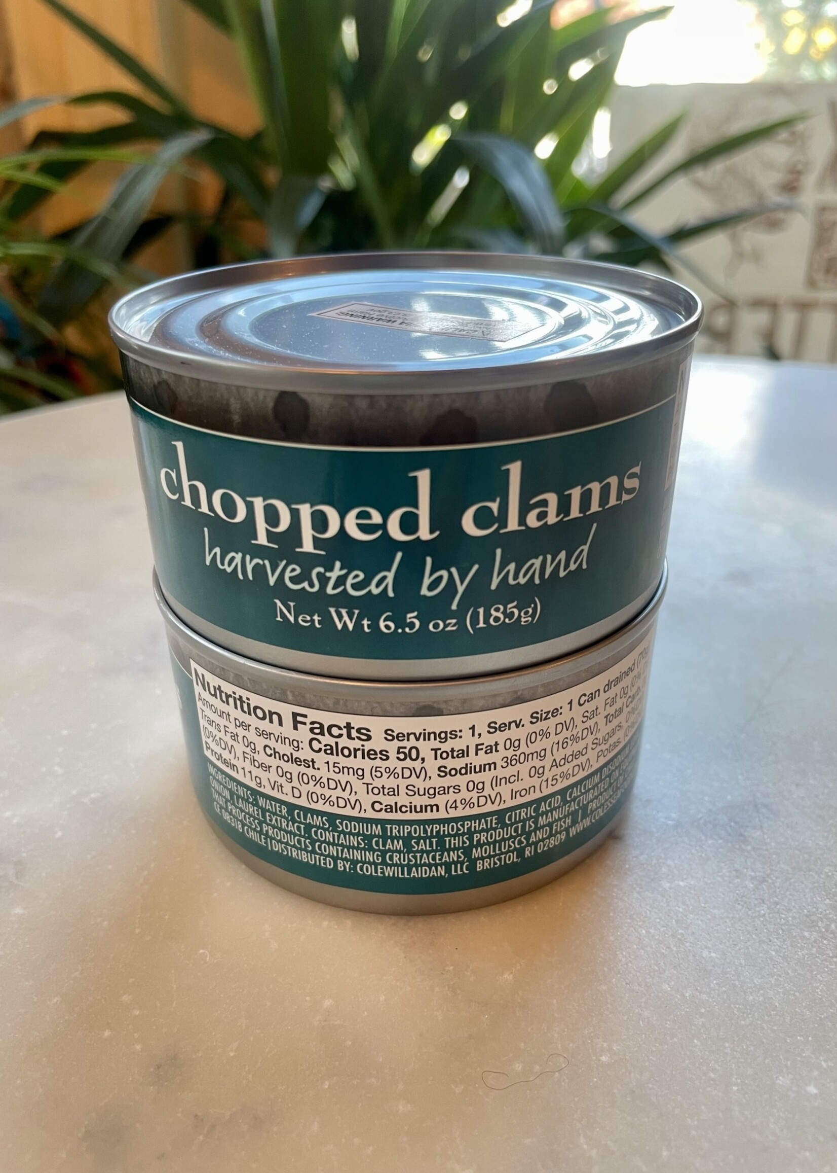 Cole’s Fine Food Chopped Clams Harvested by Hand 6.5oz (185g)