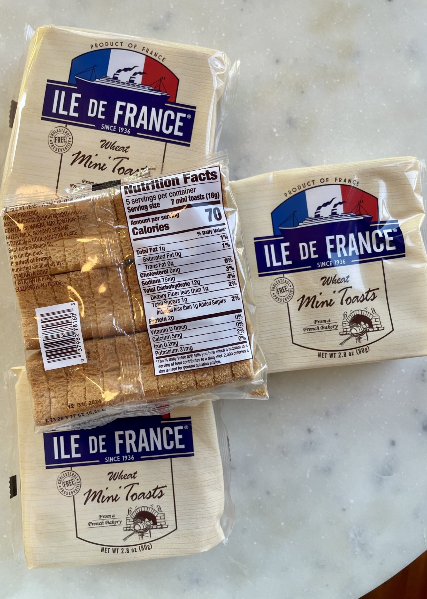 Ile de France Wheat Mini Toast 2.8oz (80g)