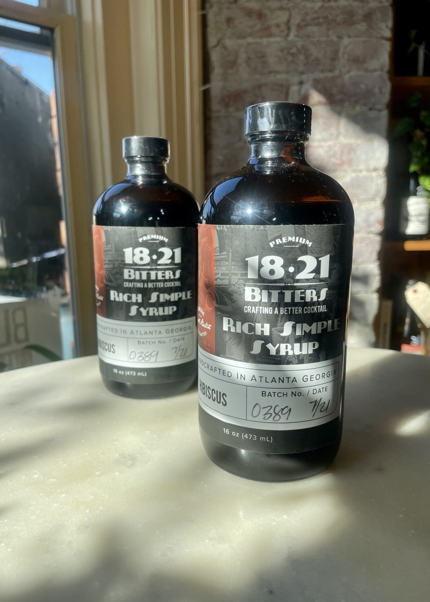 1821 Hibiscus Cocktail Syrup 16oz (473ml)