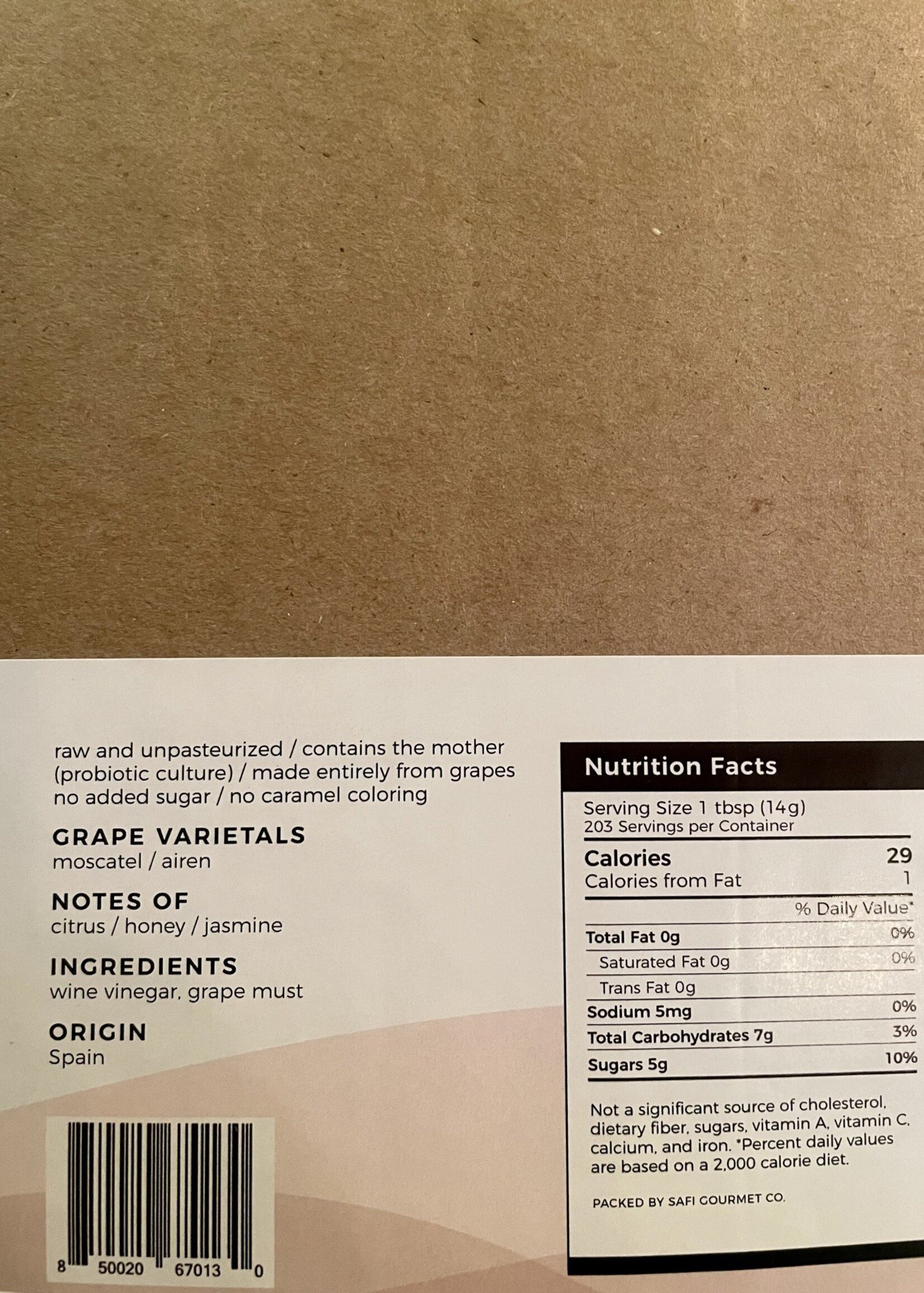 White Balsamic-Saffi Saana - 375ml bottle