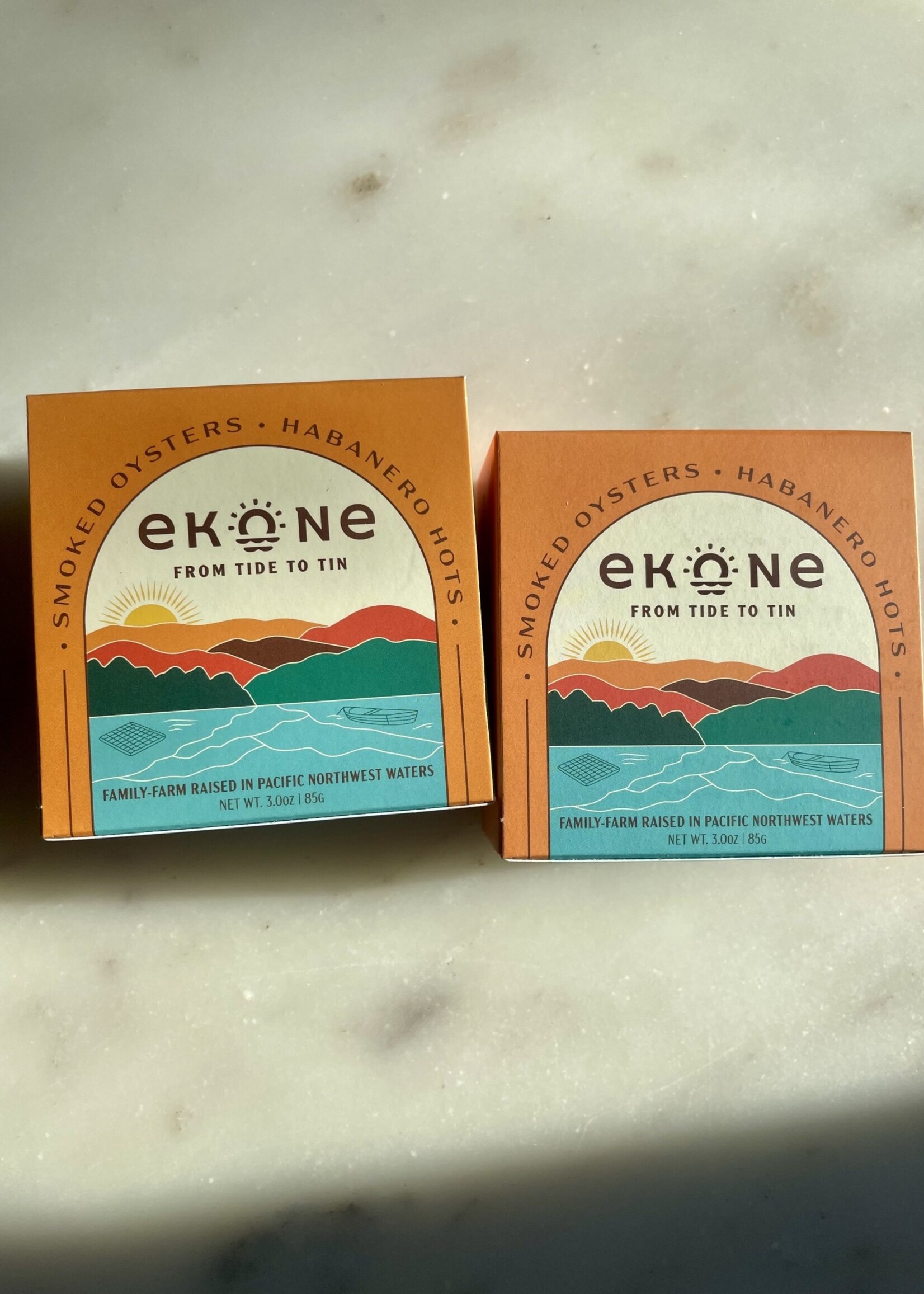 Ekone Oyster Co. Original Smoked Oysters Habenero Hots 3oz (185g) Pacific Northwest