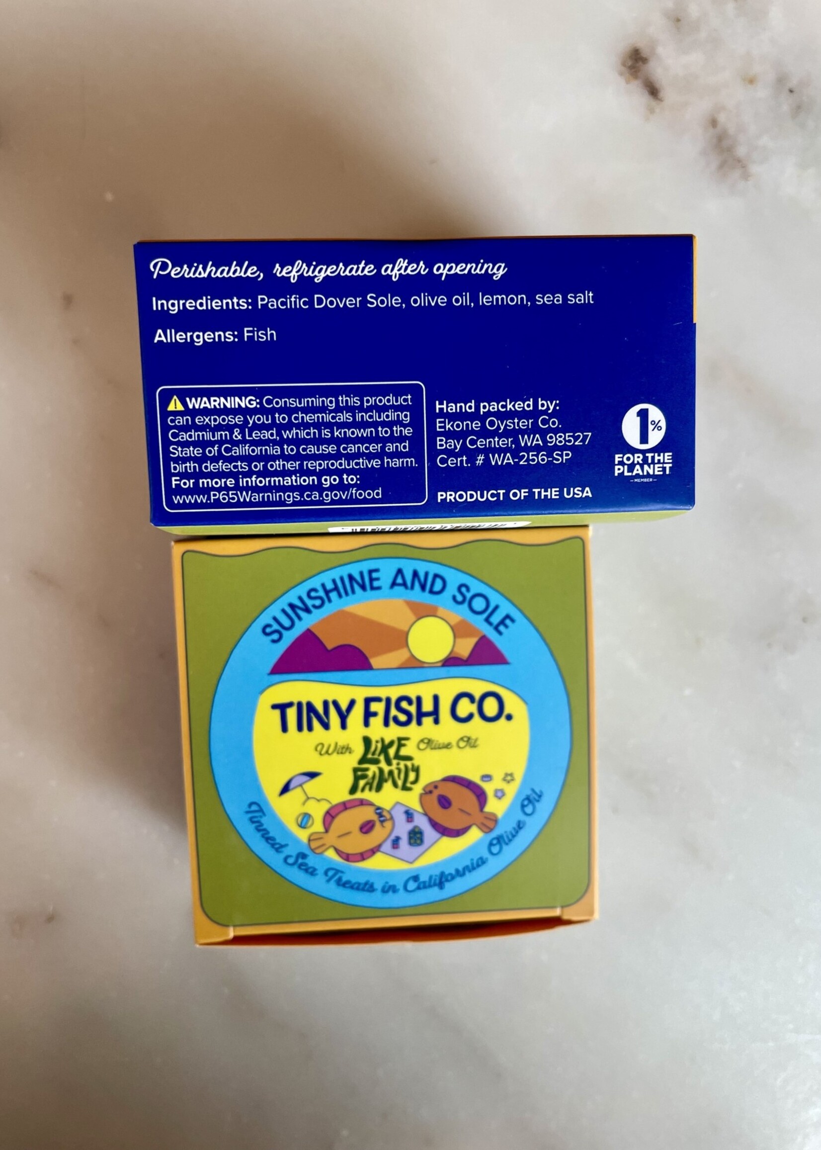 Tiny Fish Co. Sunshine and Sole with Like Family Olive Oil 3.5oz (99g)